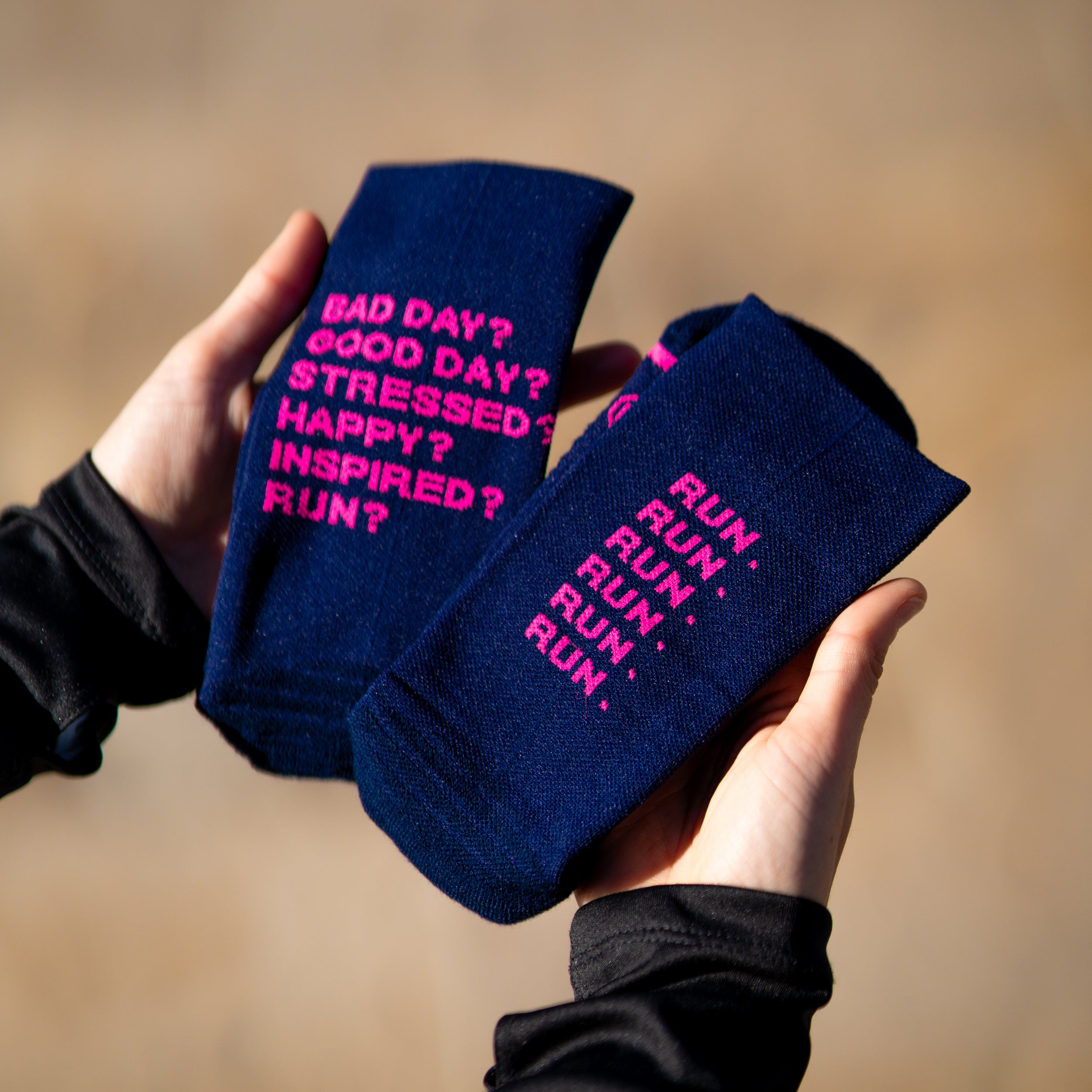 JUST RUN BLUE - RUNNING SOCKS