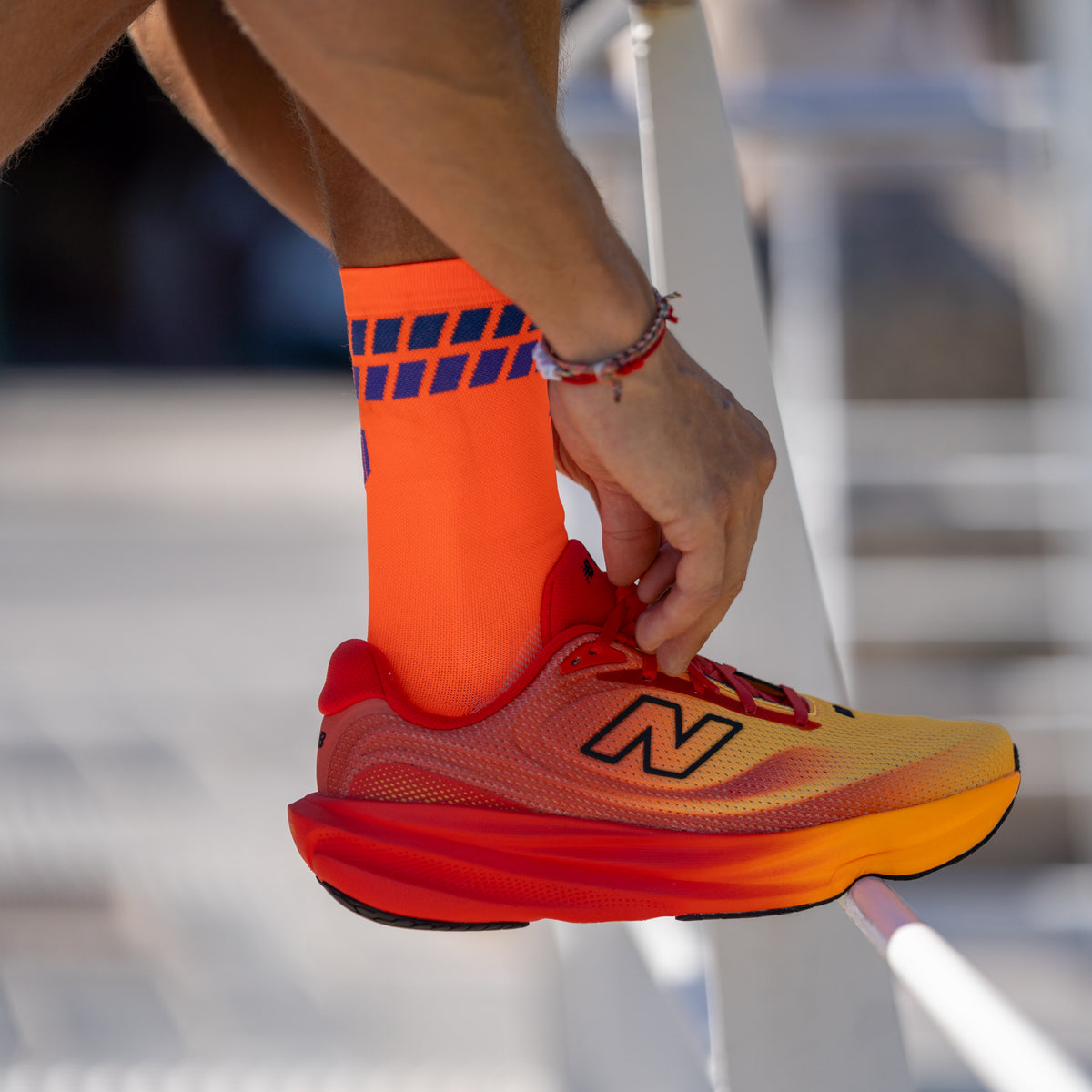 ULTRALIGHT PRO STRIPED ORANGE - RUN ULTRALIGHT SOCKS