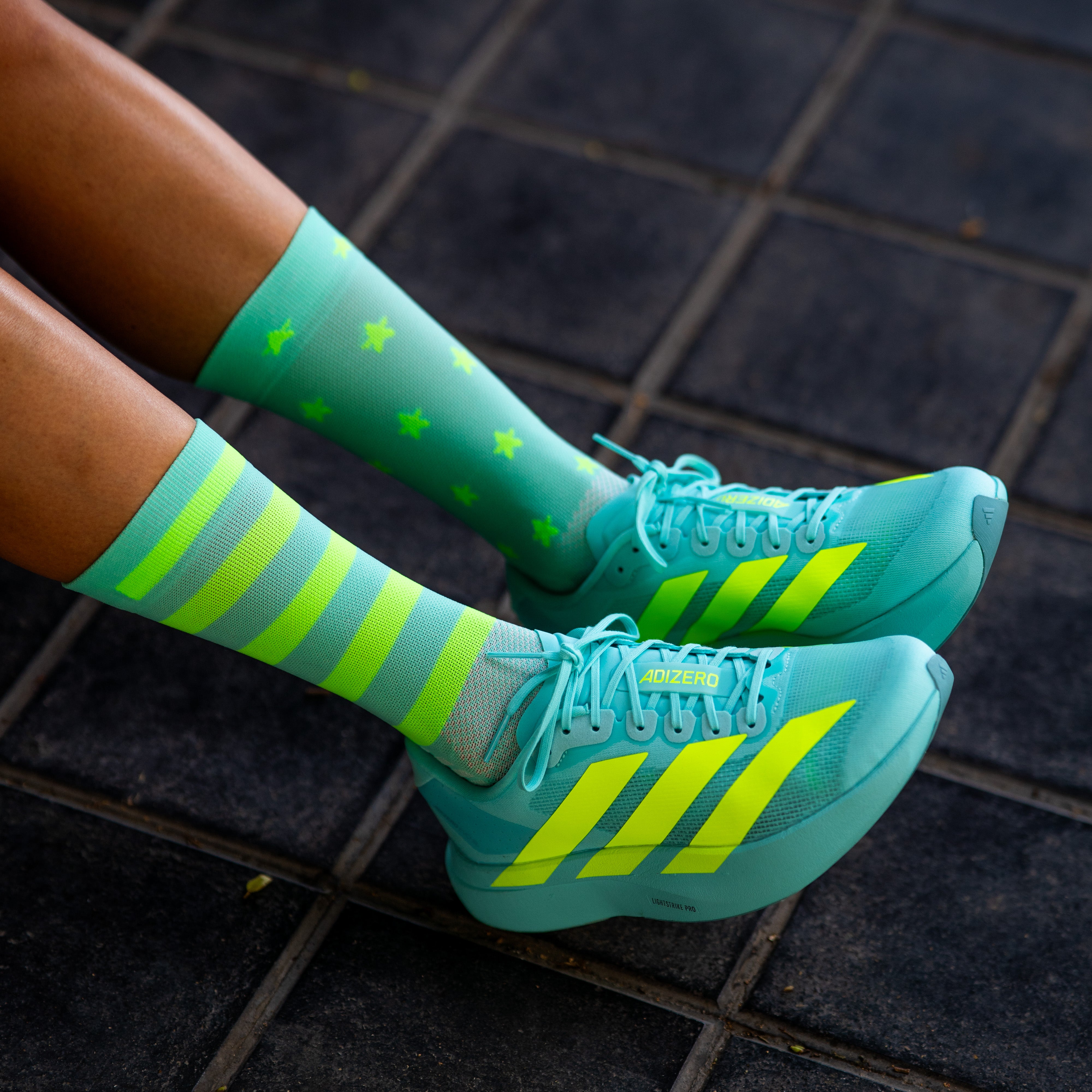 LEGEND GREEN - RUNNING SOCKS