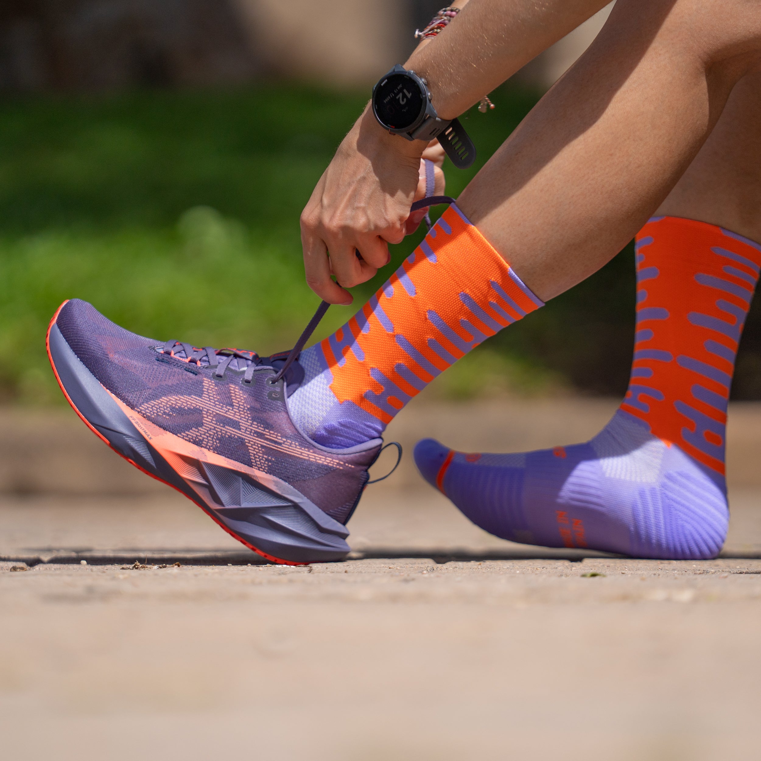 RHYTHM PURPLE - RUNNING SOCKS