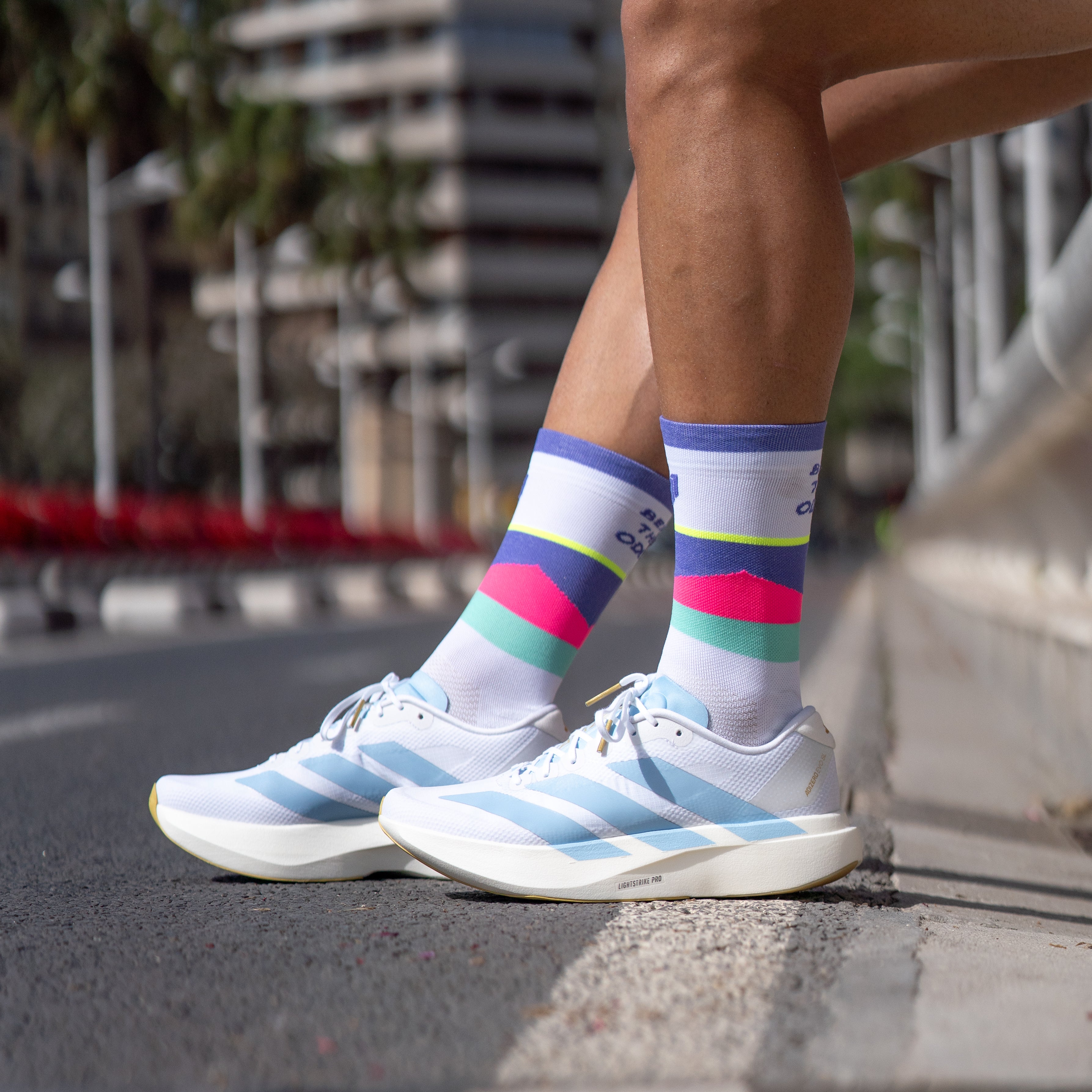 BEAT THE ODDS PURPLE - RUNNING SOCKS