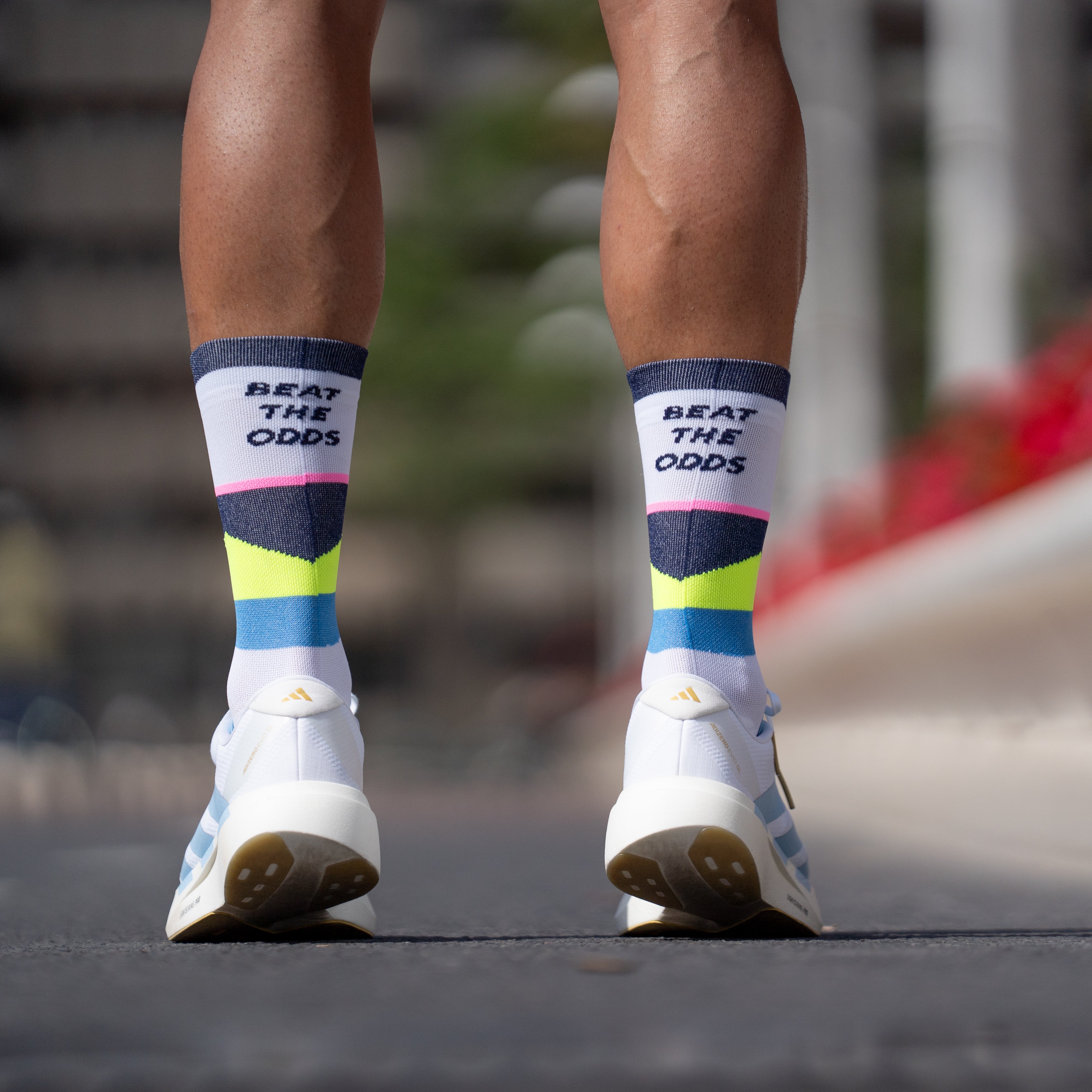 BEAT THE ODDS BLUE - RUNNING SOCKS