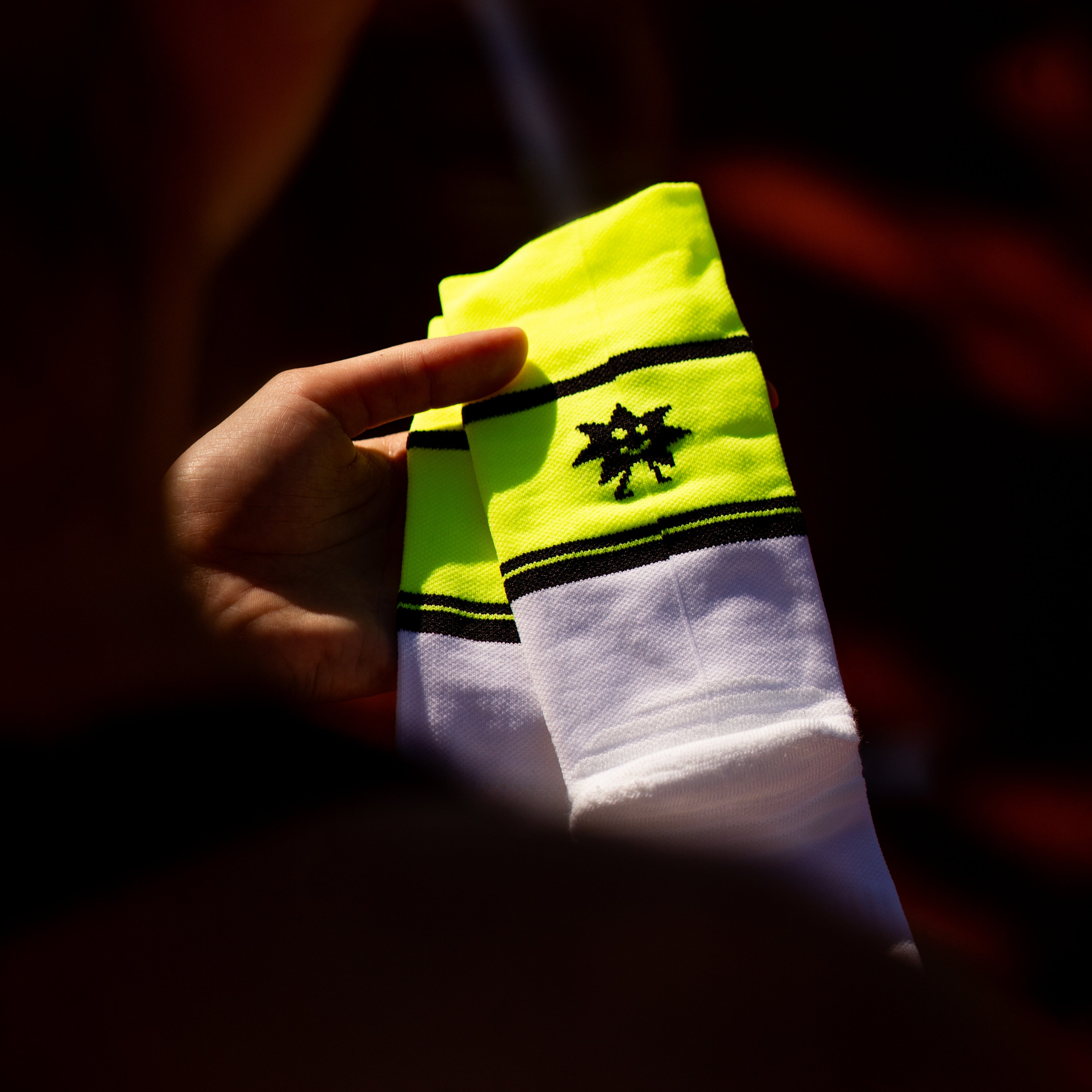 RUNNING STAR YELLOW - RUNNING SOCKS