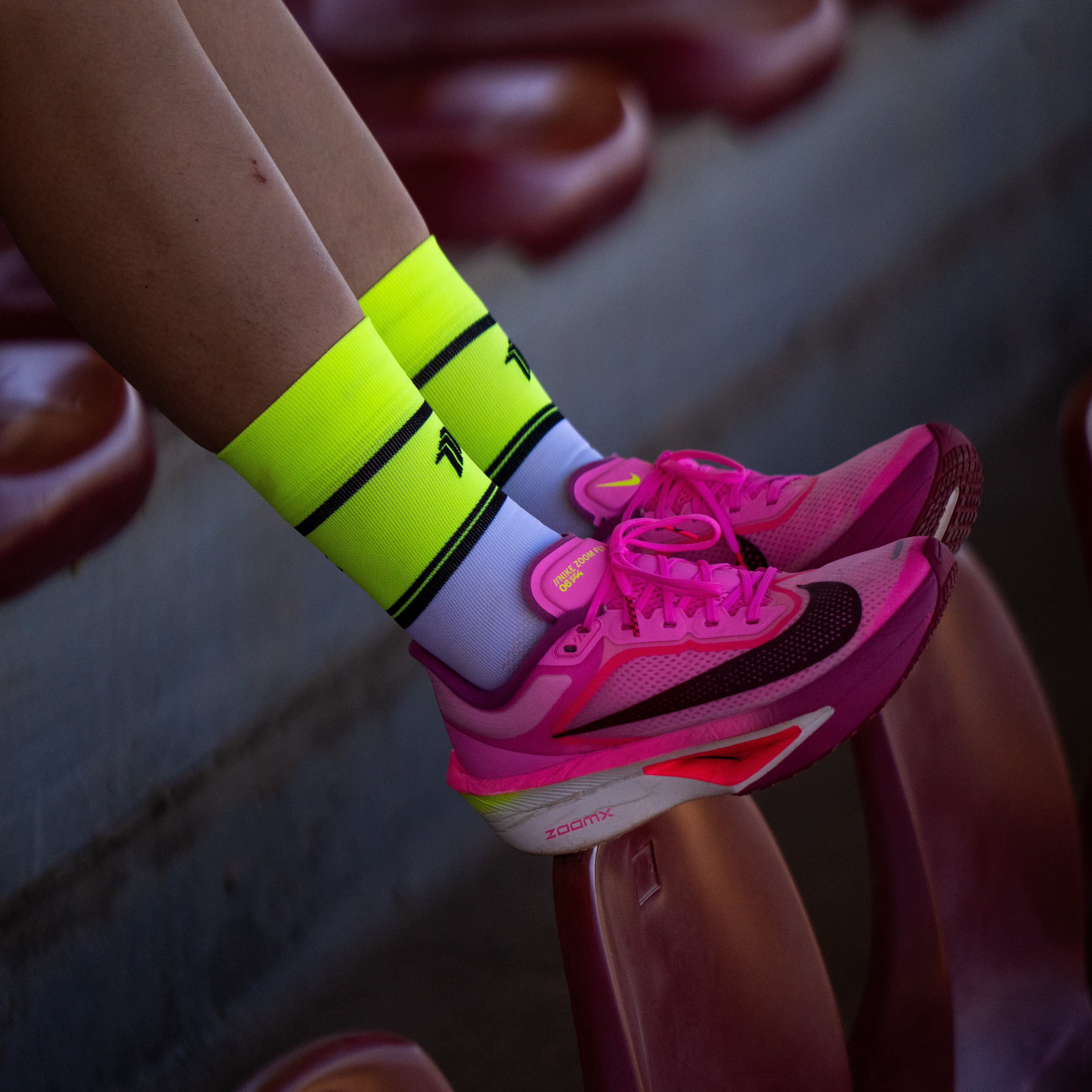 RUNNING STAR YELLOW - RUNNING SOCKS