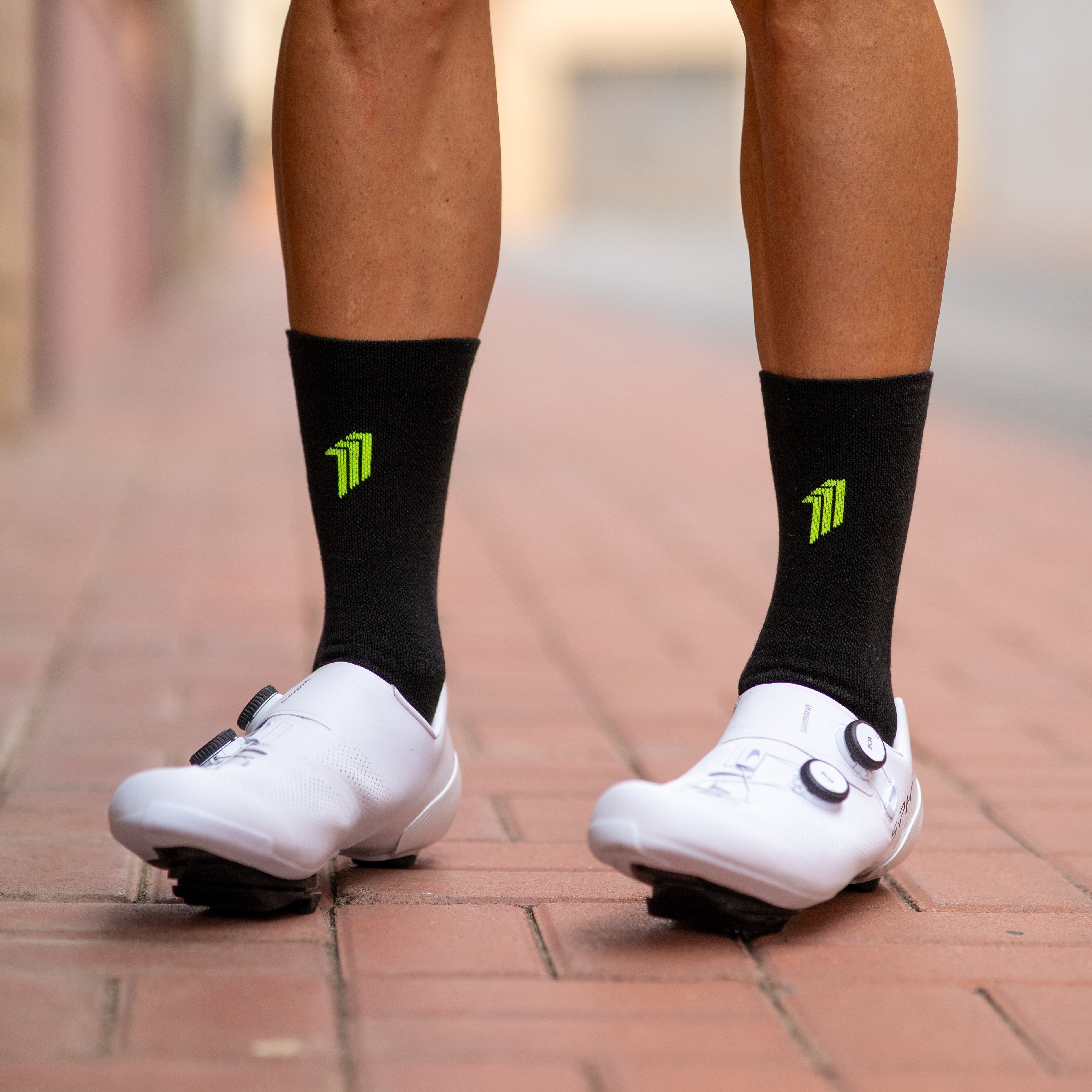 DAMN COLD BLACK - MERINO WOOL CYCLING SOCKS