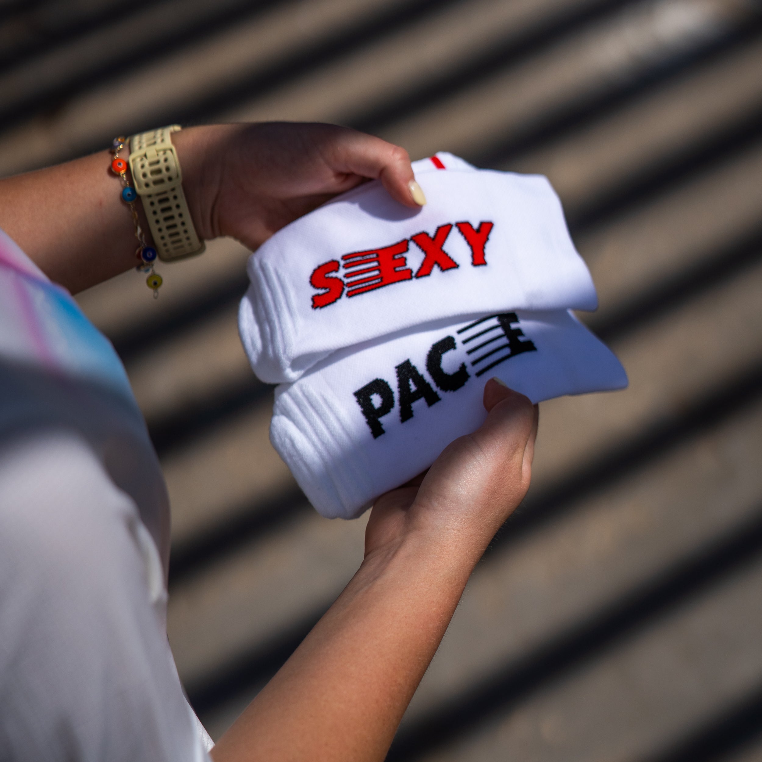 SEXY PACE WHITE - RUNNING SOCKS