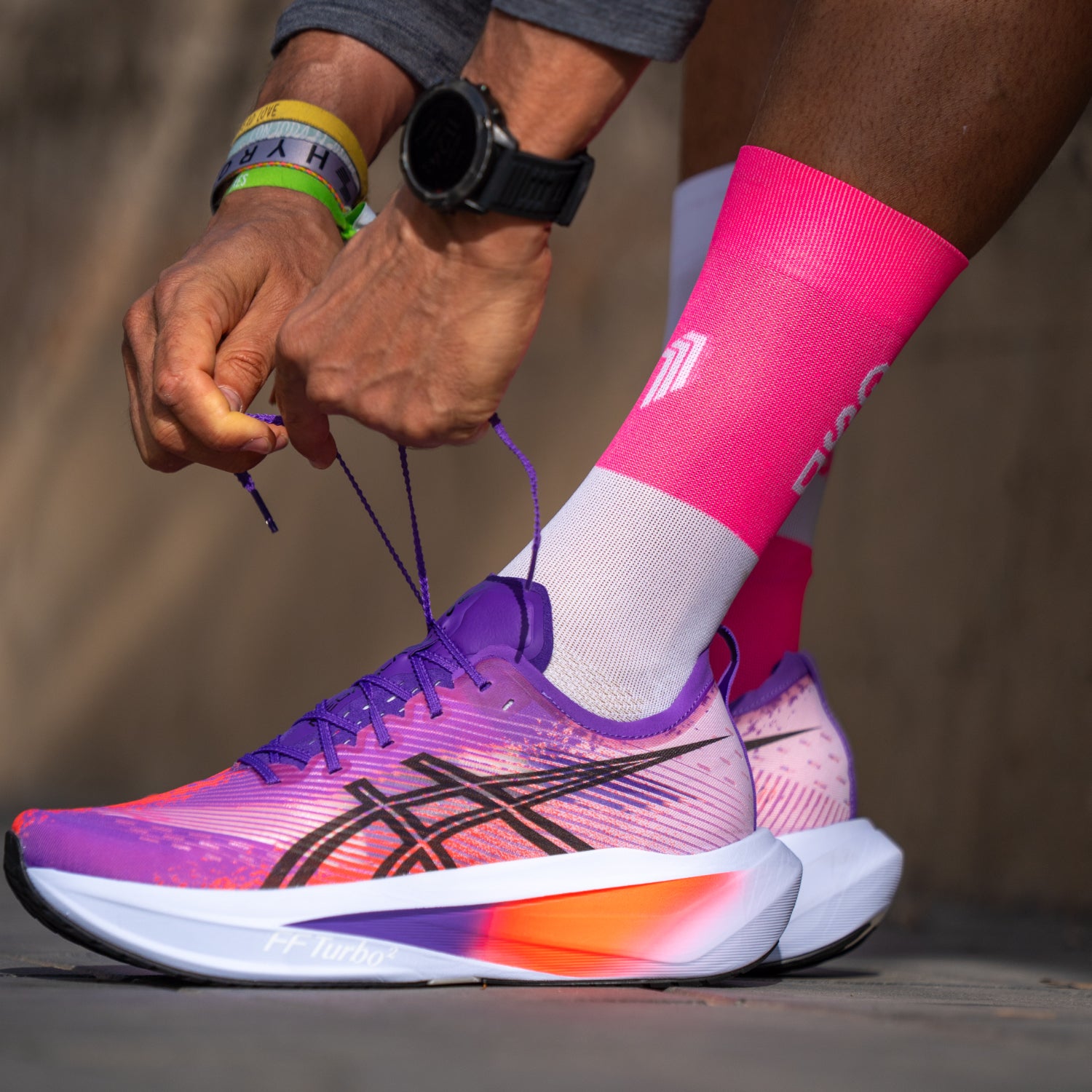 GET SHIT DONE PINK - CALCETÍN RUNNING