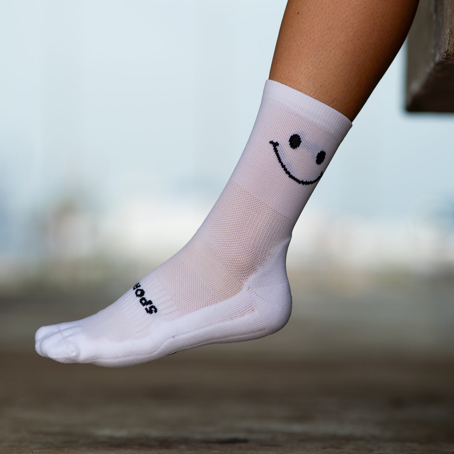 HAPPY MODE WHITE - CALCETÍN RUN ULTRALIGHT
