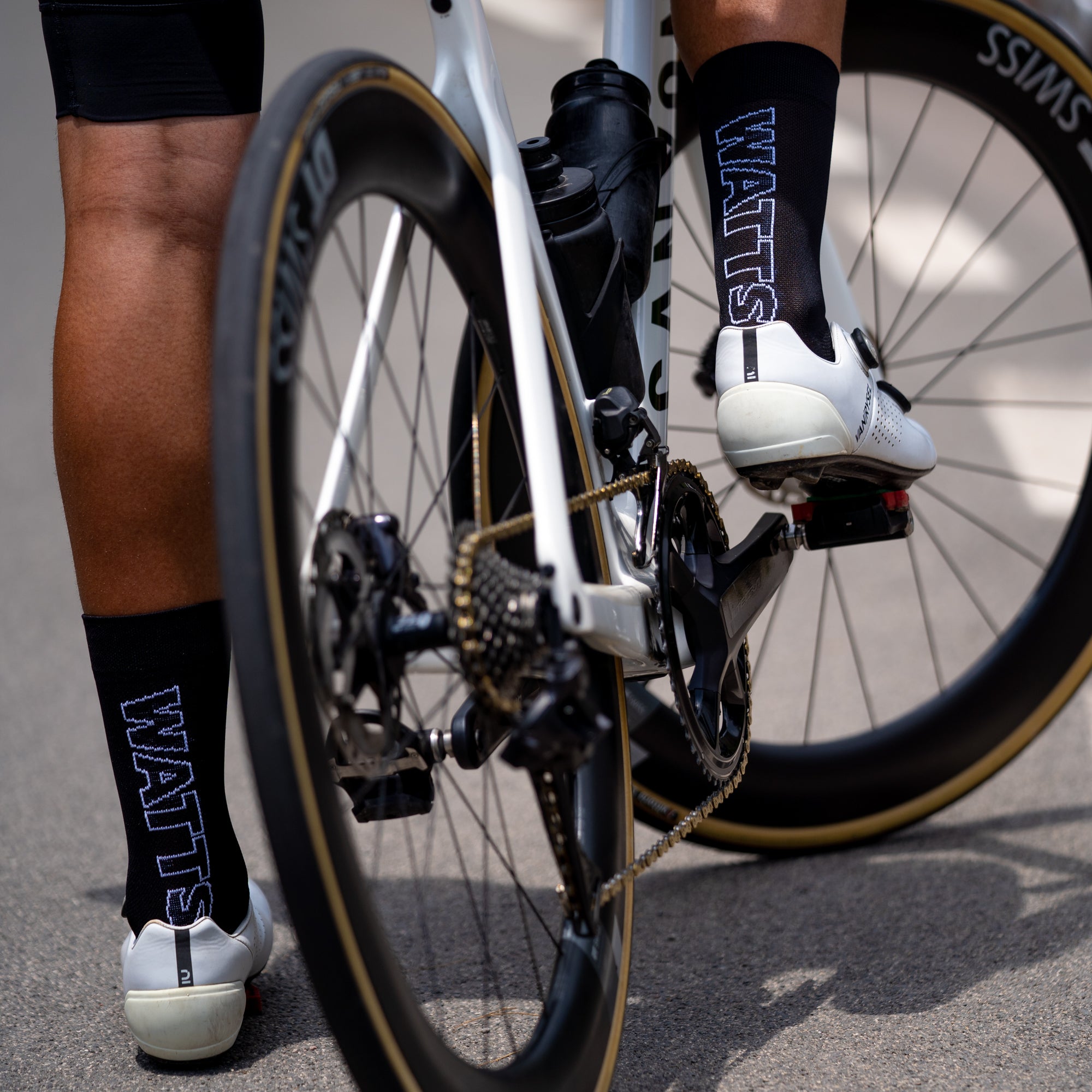 WATTS BLACK - CYCLING SOCKS
