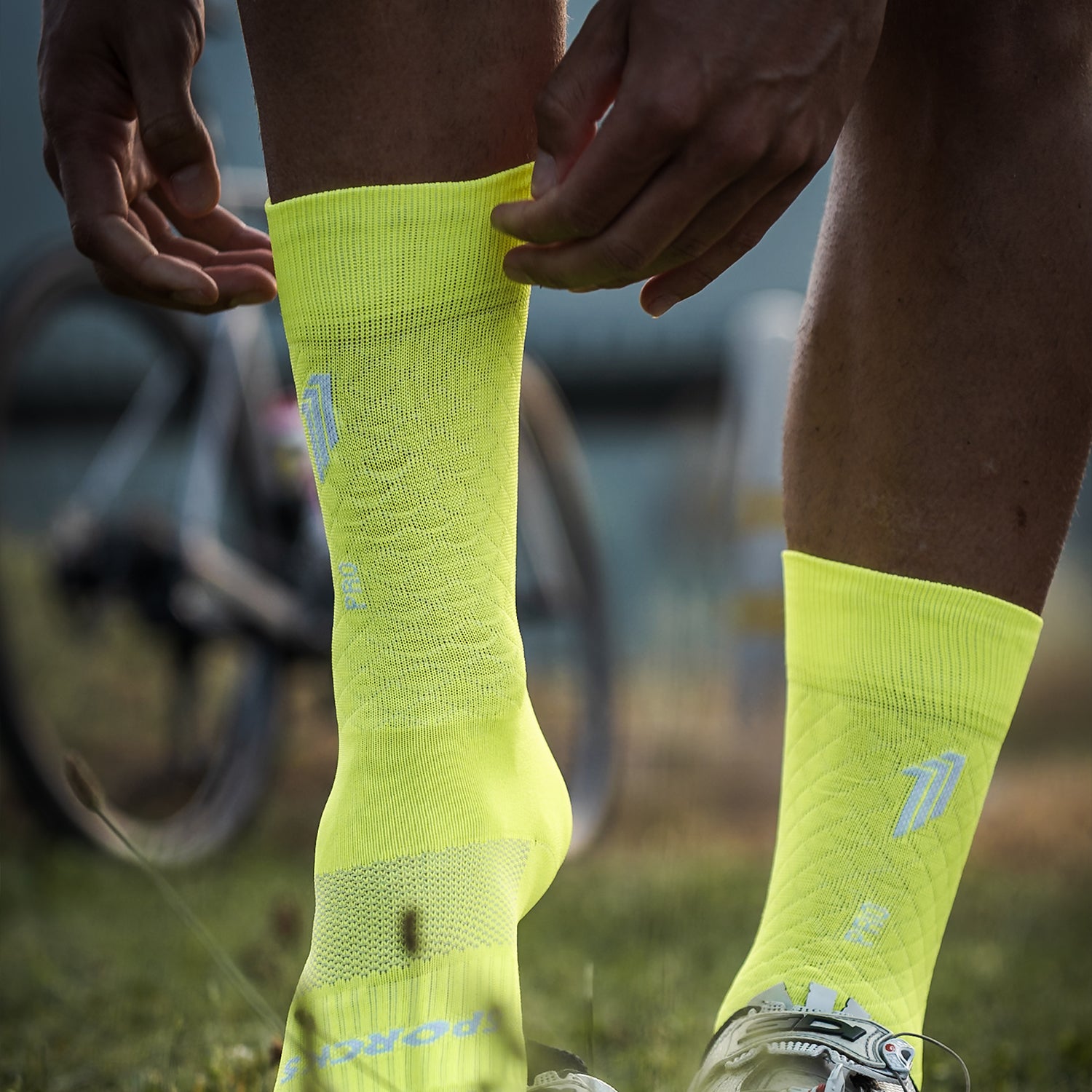 PRO ELITE YELLOW - CALCETÍN CICLISMO PRO