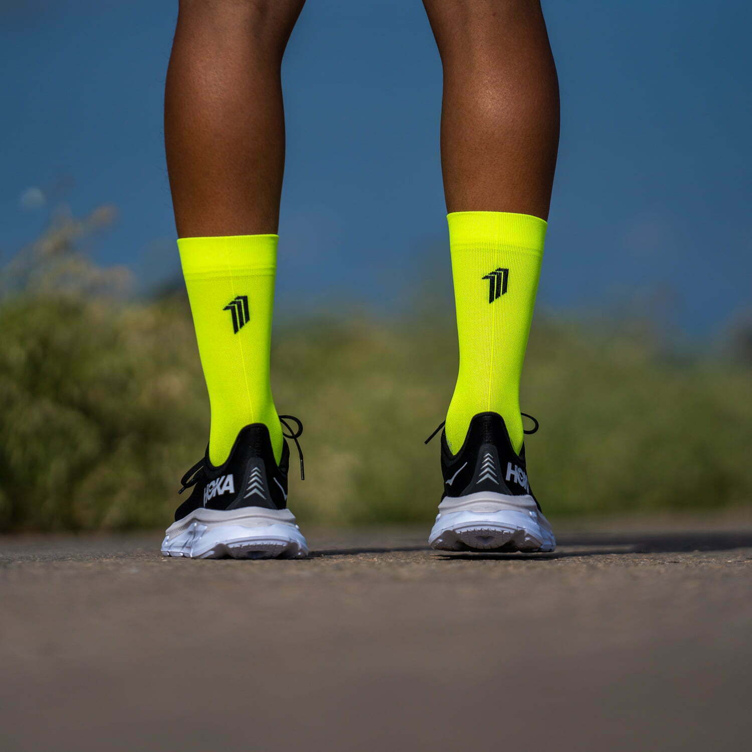 SEVEN MILE YELLOW - RUNNING SOCKS