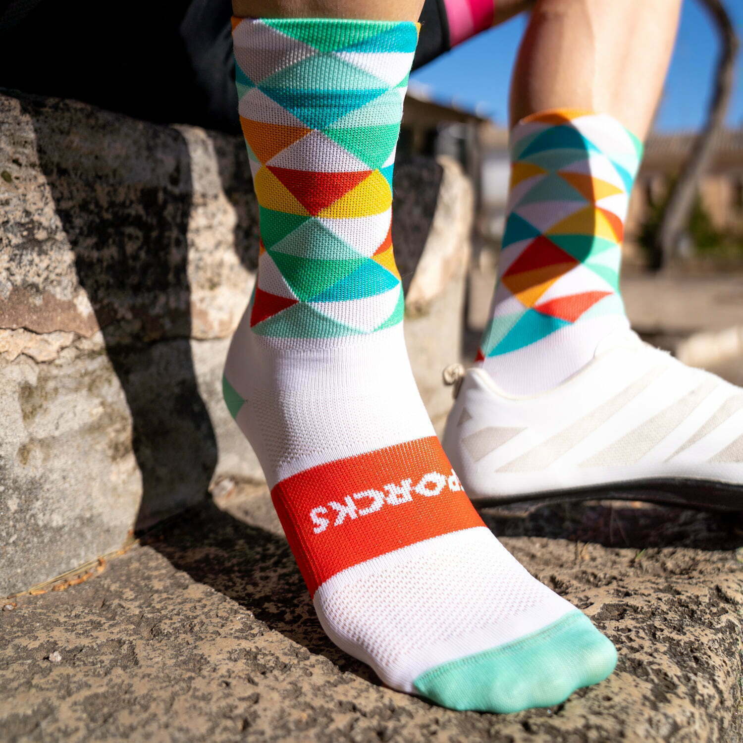 COLL DE RATES GREEN - CYCLING SOCKS