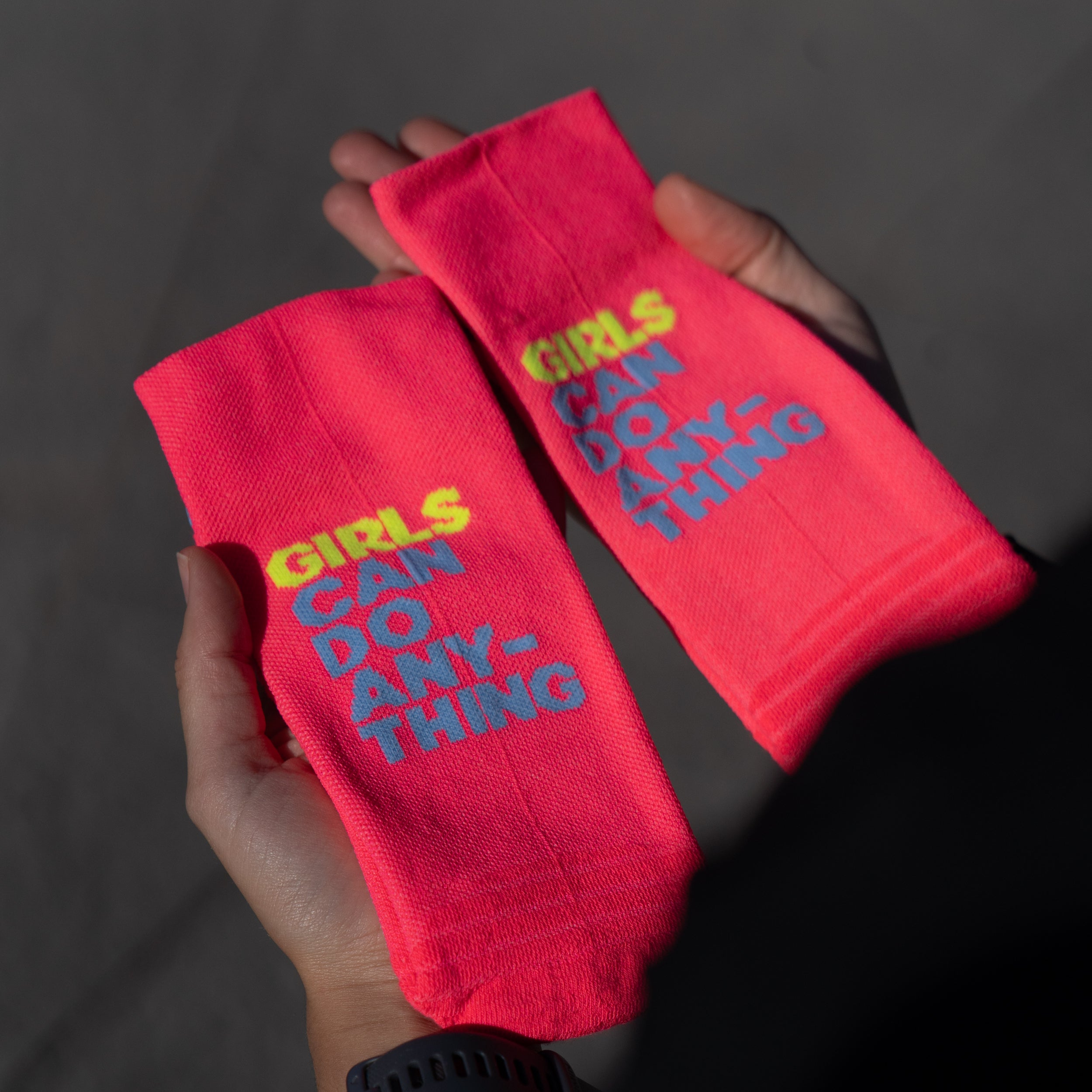 GIRLS CAN DO DIVA PINK - RUNNING SOCKS