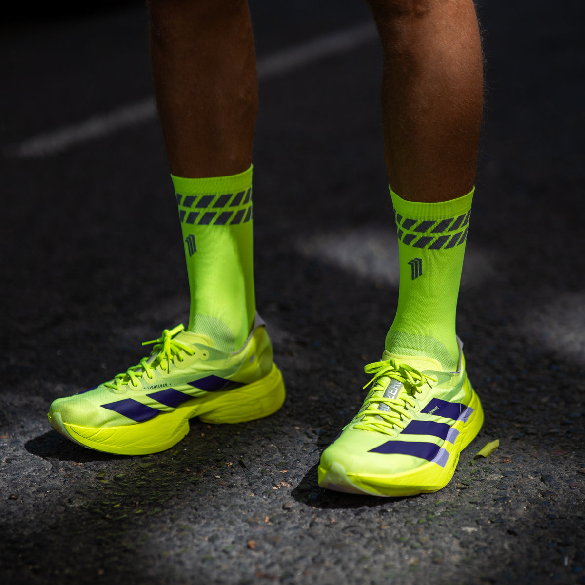 ULTRALIGHT PRO STRIPED YELLOW - RUN ULTRALIGHT SOCKS