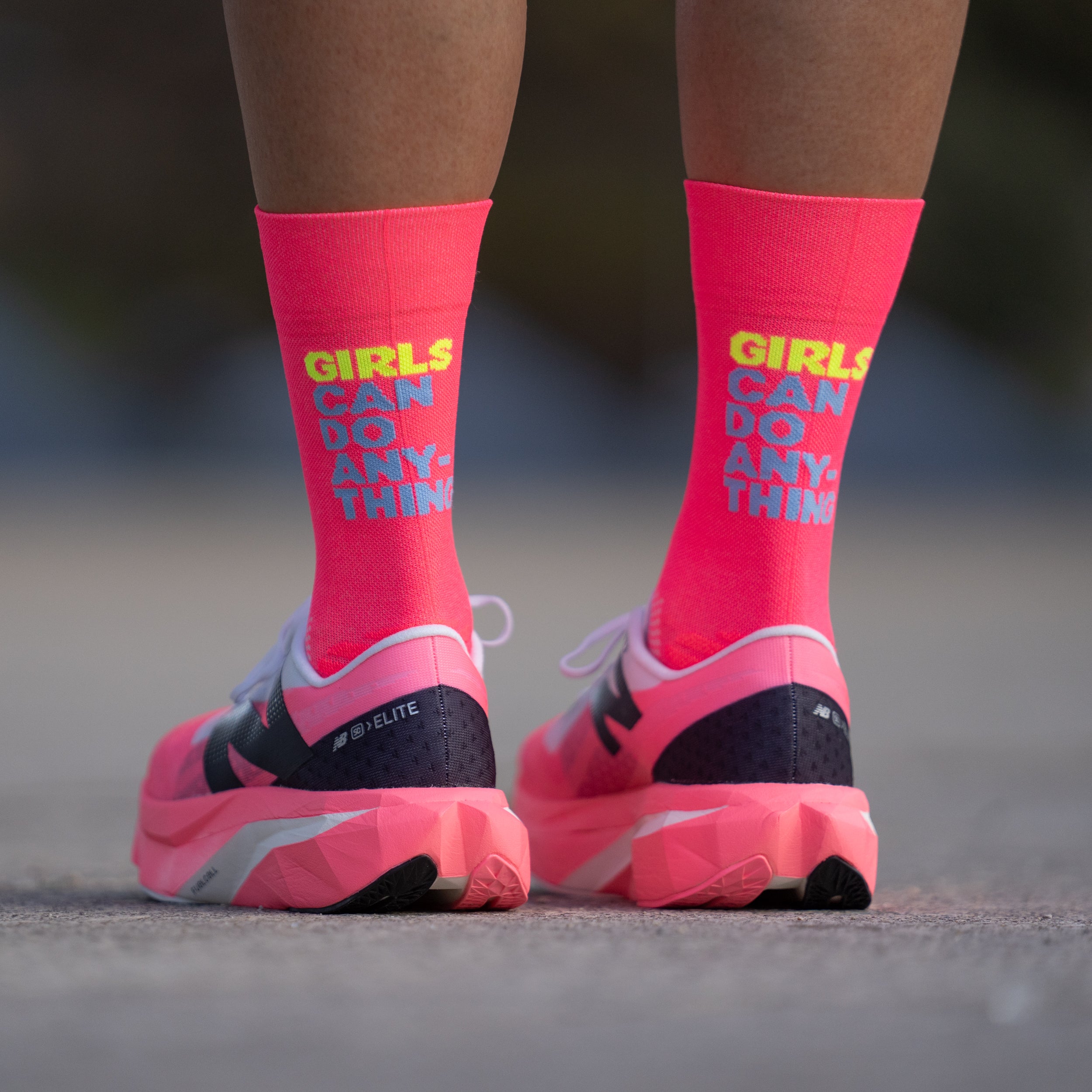 GIRLS CAN DO DIVA PINK - RUNNING SOCKS