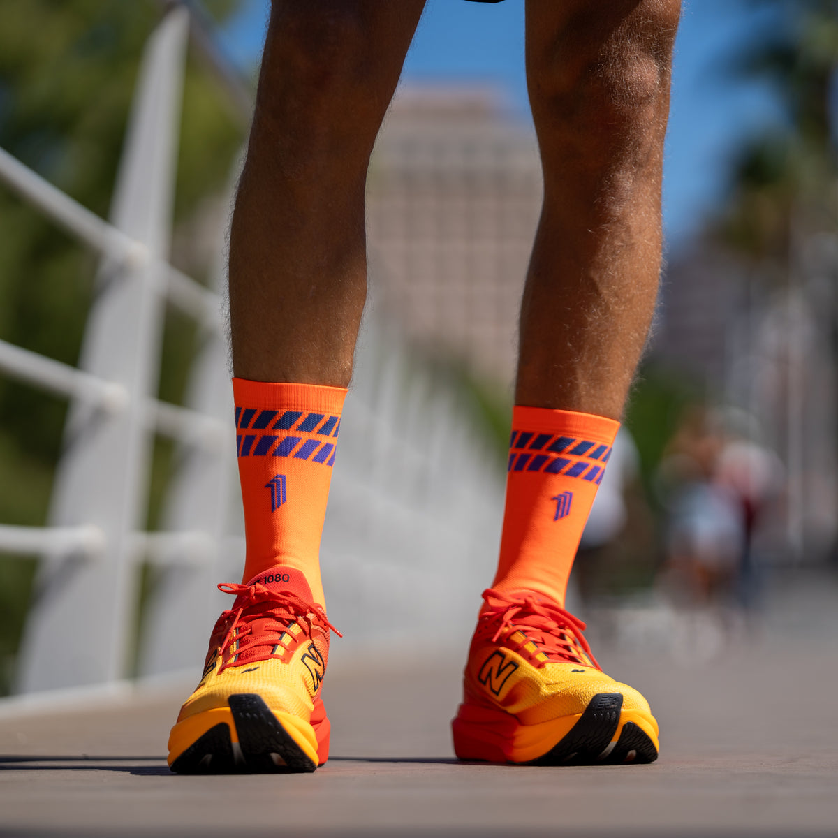 ULTRALIGHT PRO STRIPED ORANGE - CALCETÍN RUN ULTRALIGHT