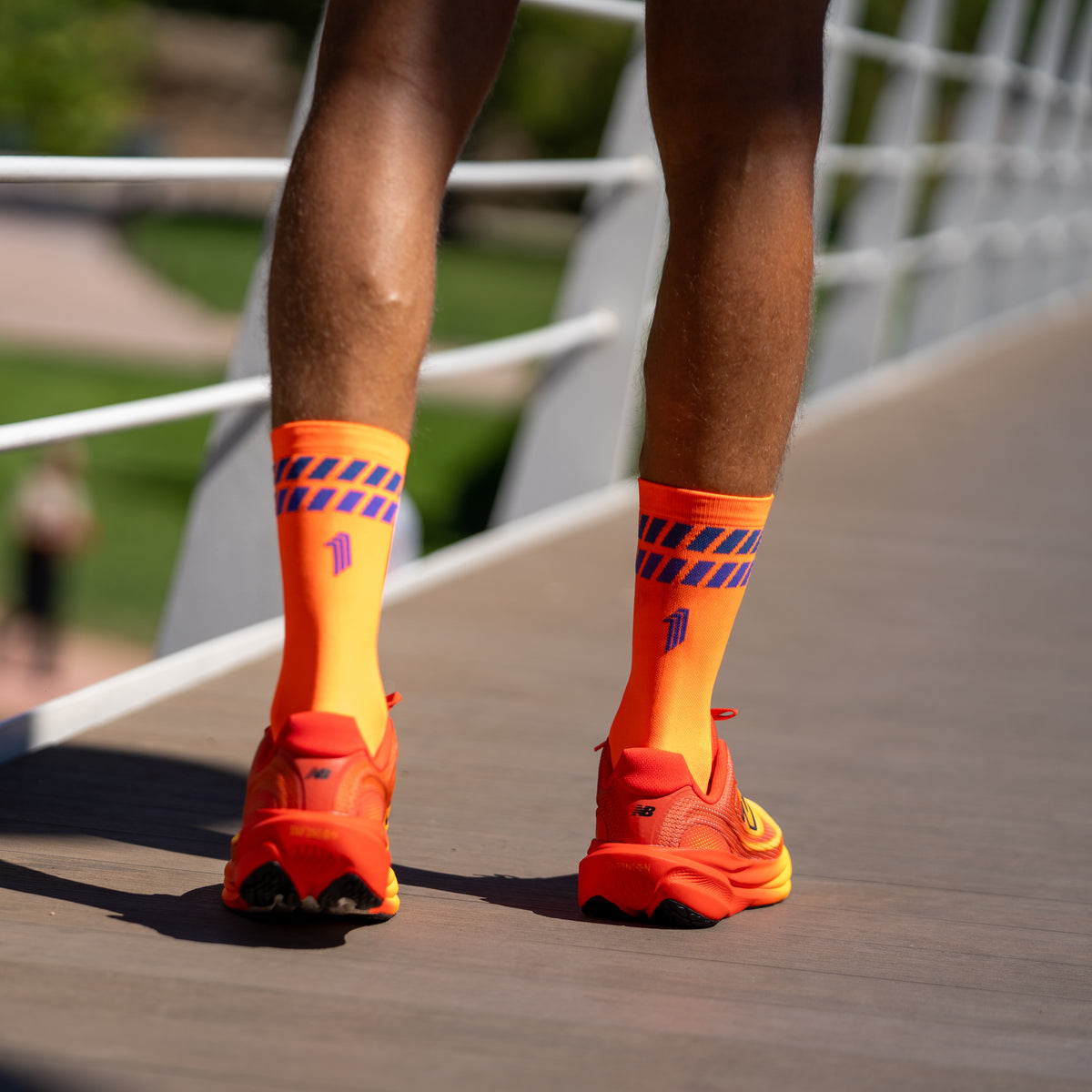 ULTRALIGHT PRO STRIPED ORANGE - CALCETÍN RUN ULTRALIGHT