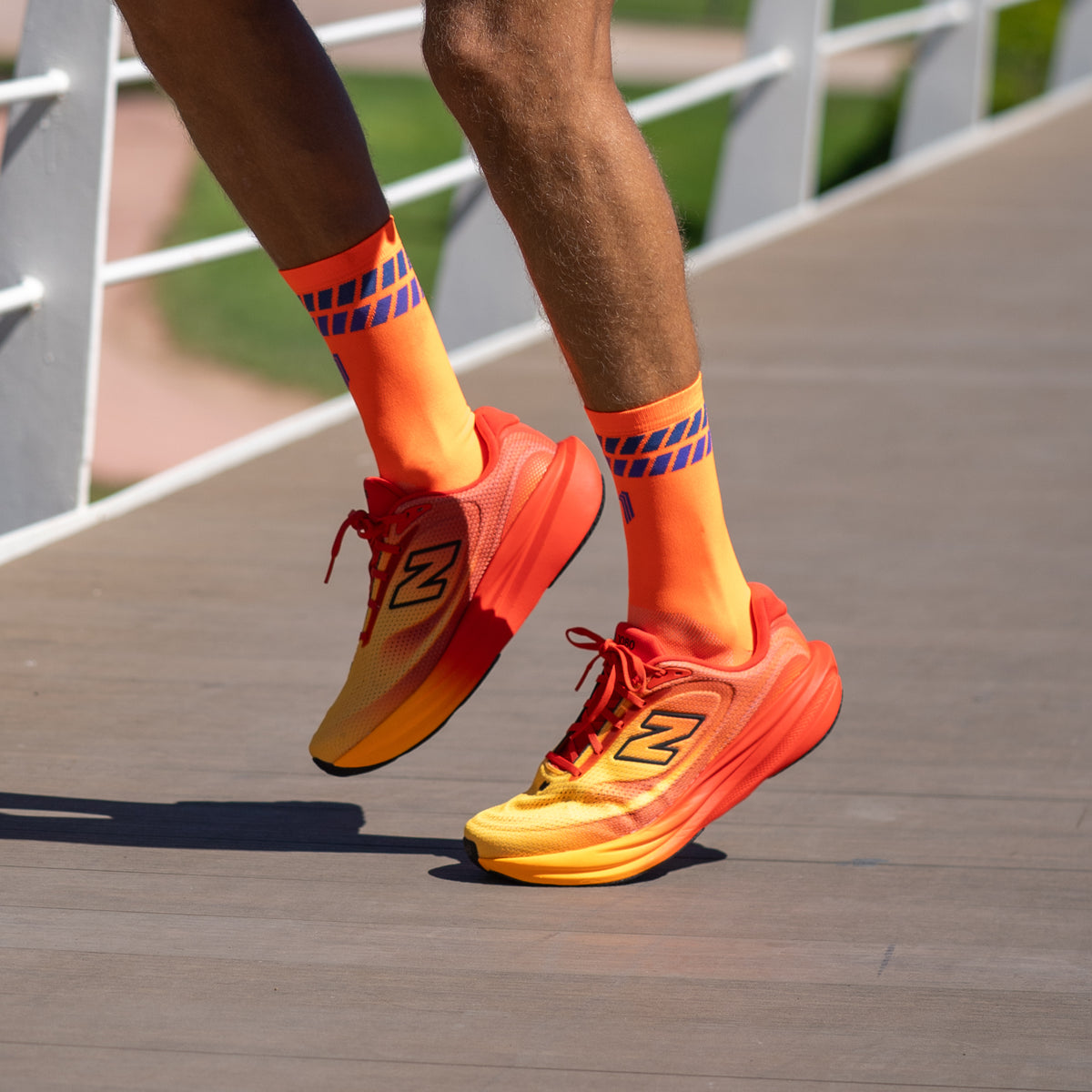 ULTRALIGHT PRO STRIPED ORANGE - CALCETÍN RUN ULTRALIGHT