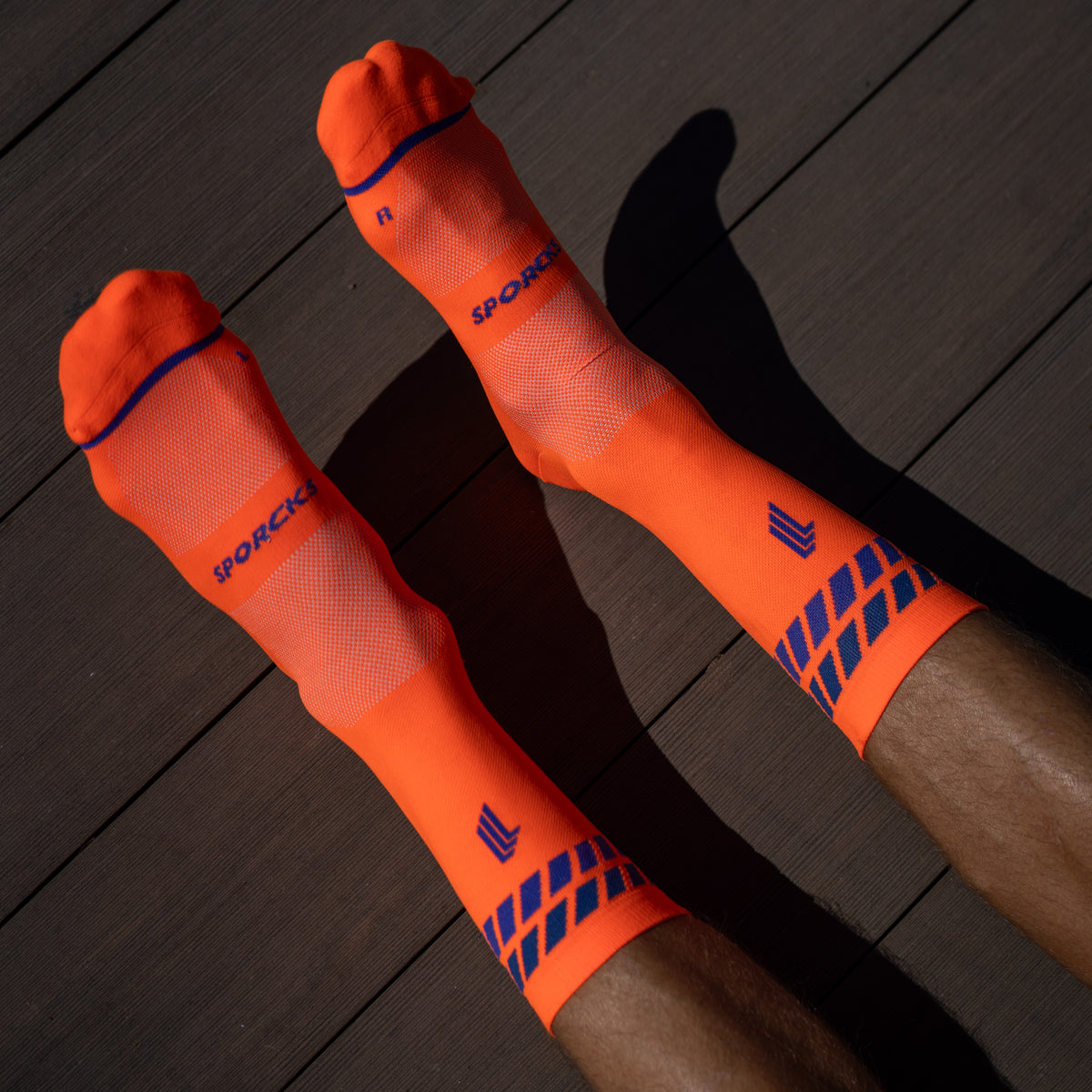 ULTRALIGHT PRO STRIPED ORANGE - CALCETÍN RUN ULTRALIGHT