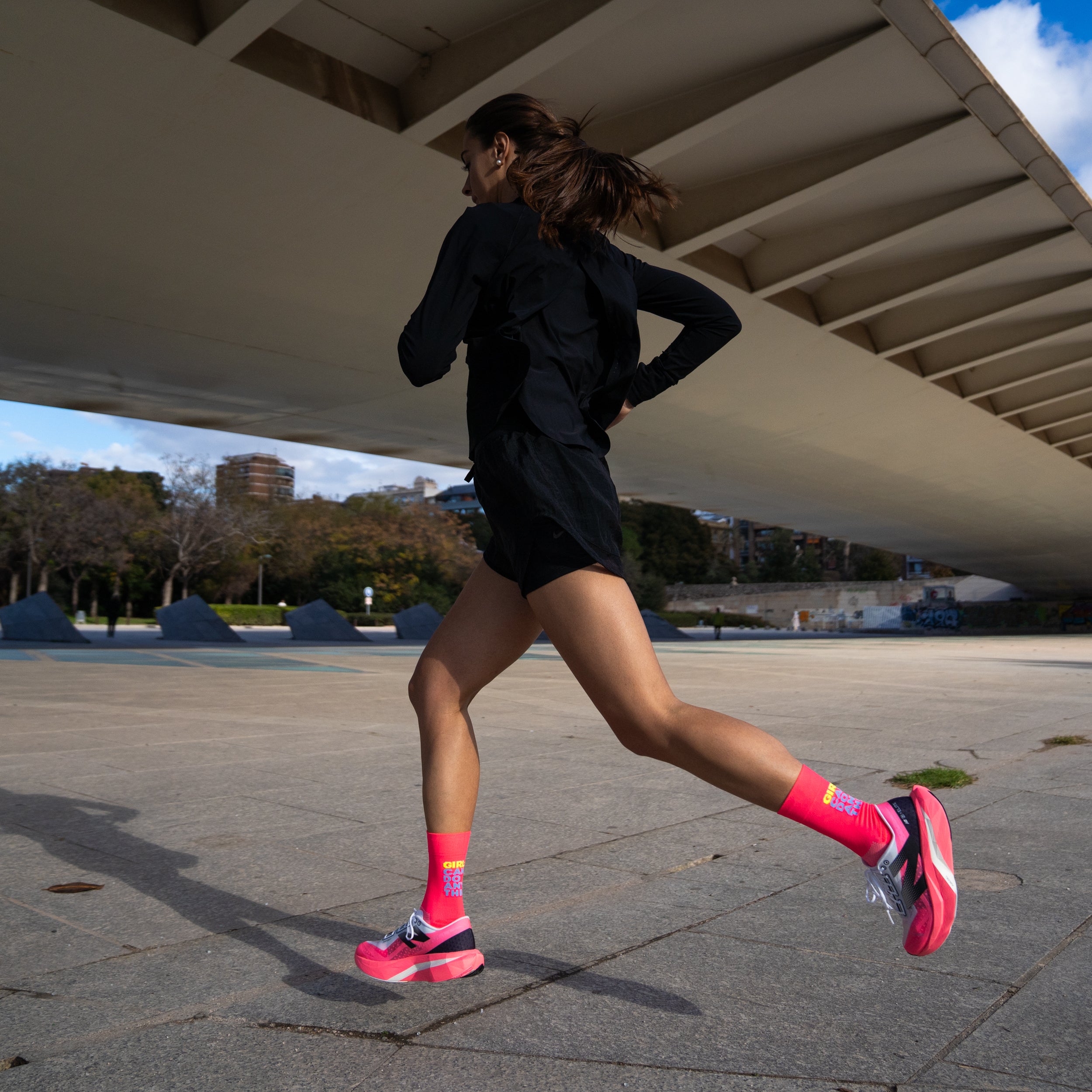 GIRLS CAN DO DIVA PINK - RUNNING SOCKS