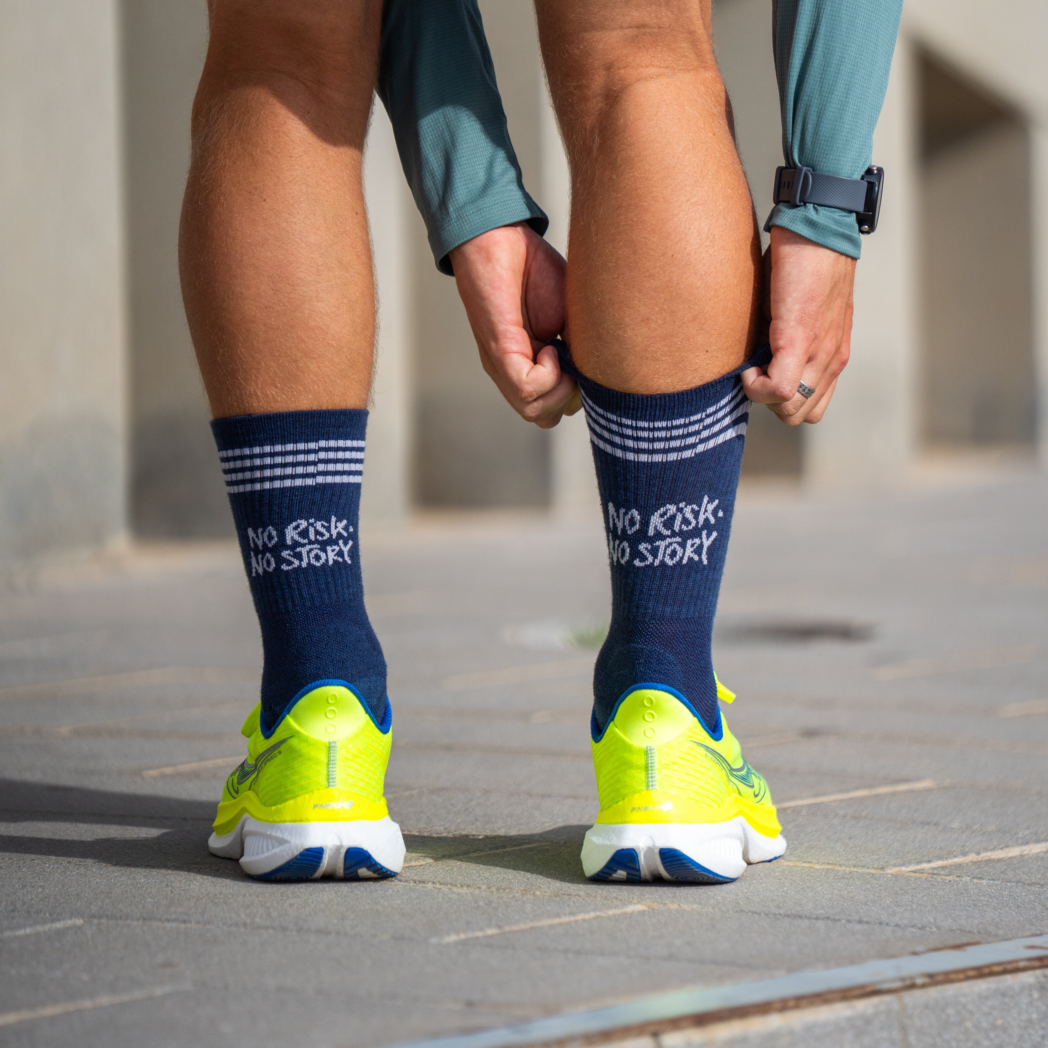 NO RISK BLUE - CALCETIN WINTER RUNNING