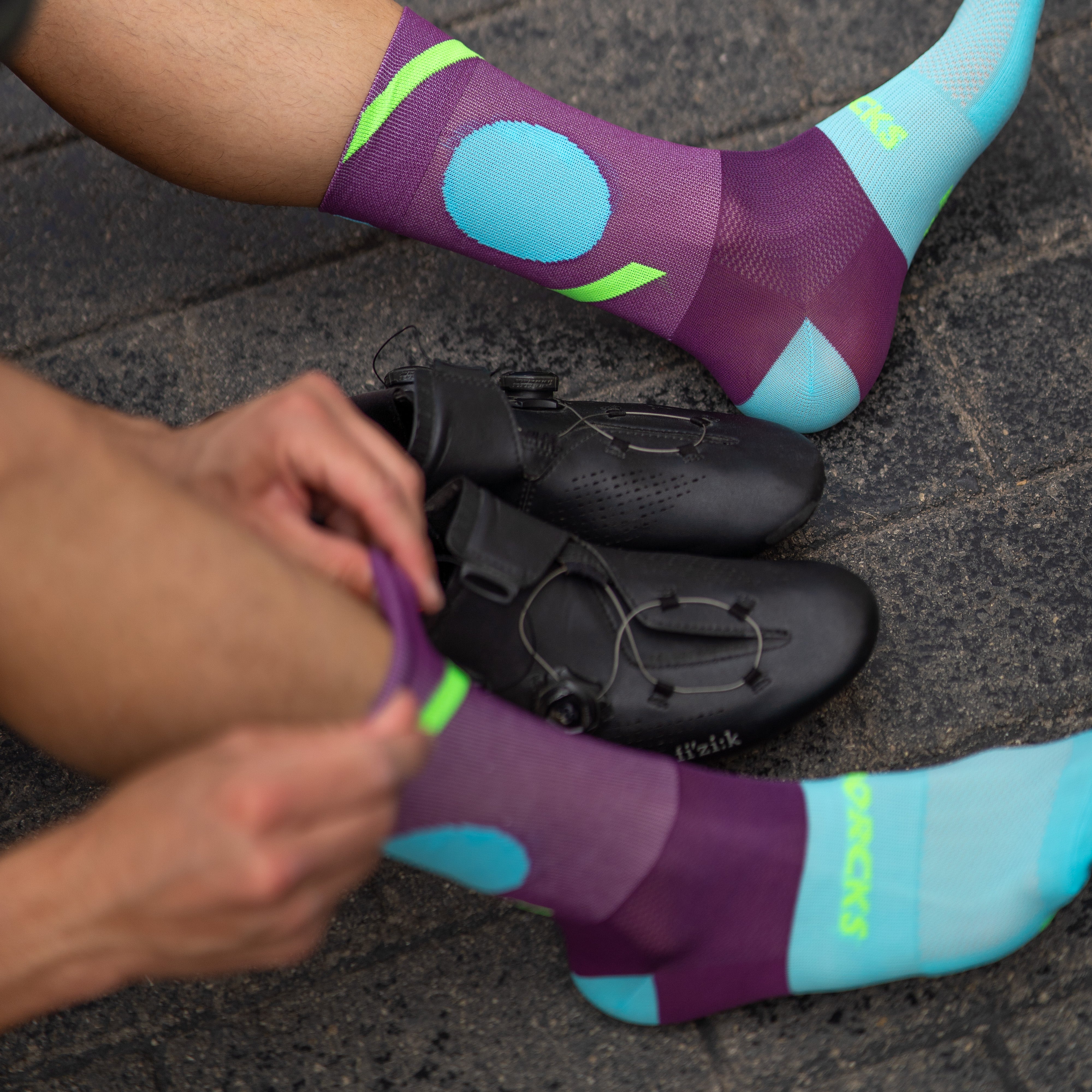 MONTE BECCO PURPLE - CYCLING SOCKS