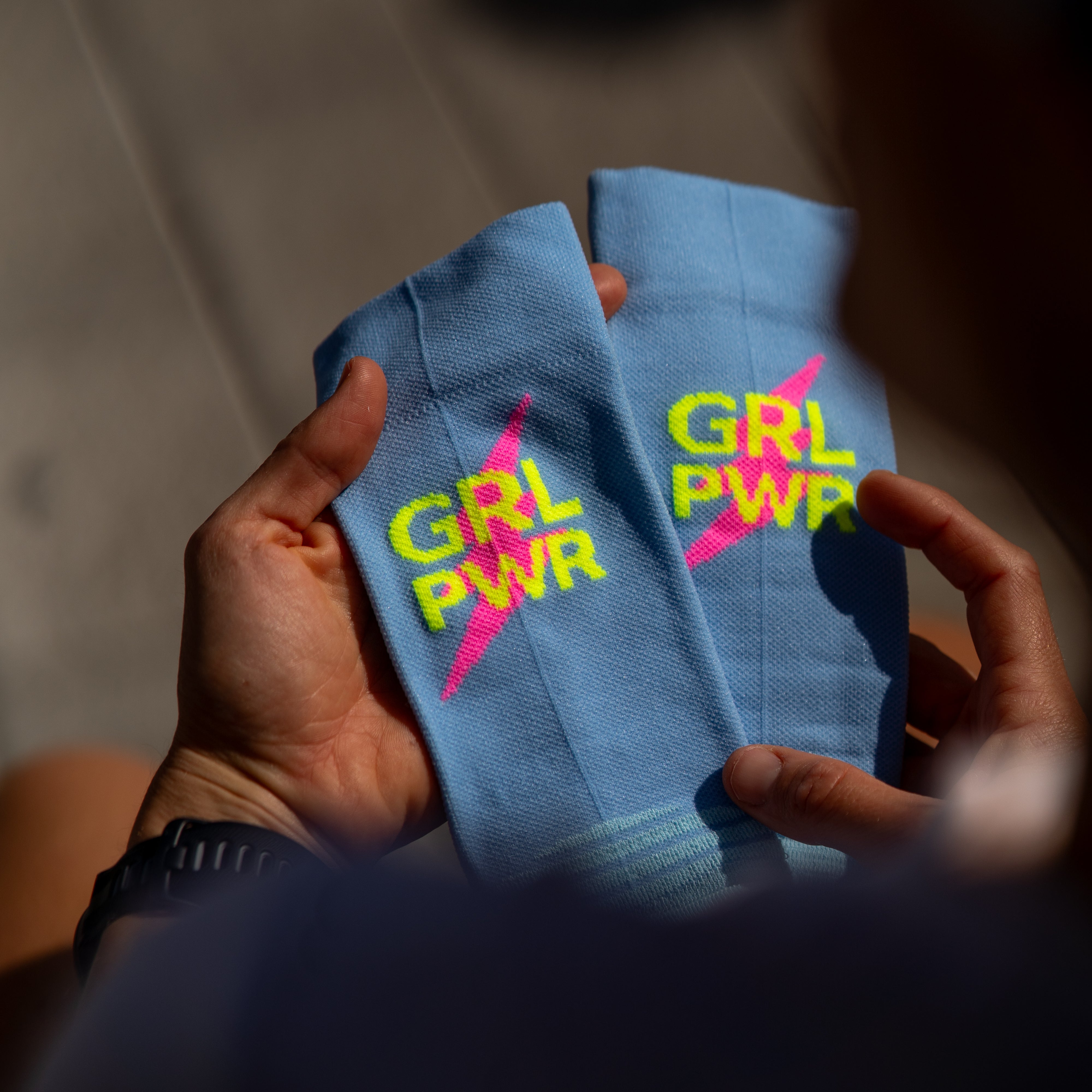 GIRLS POWER BLUE - CALCETÍN RUNNING