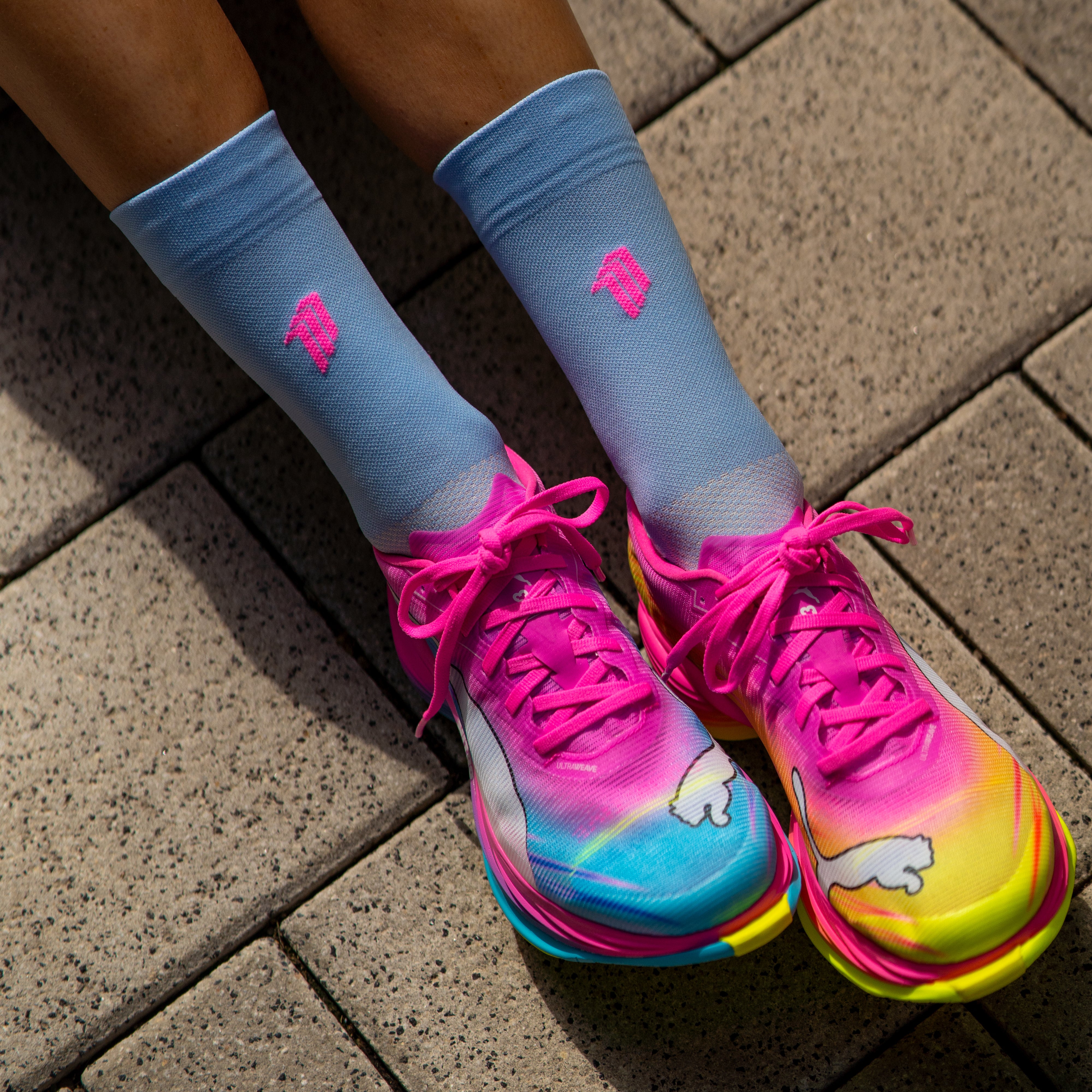 GIRLS POWER BLUE - CALCETÍN RUNNING