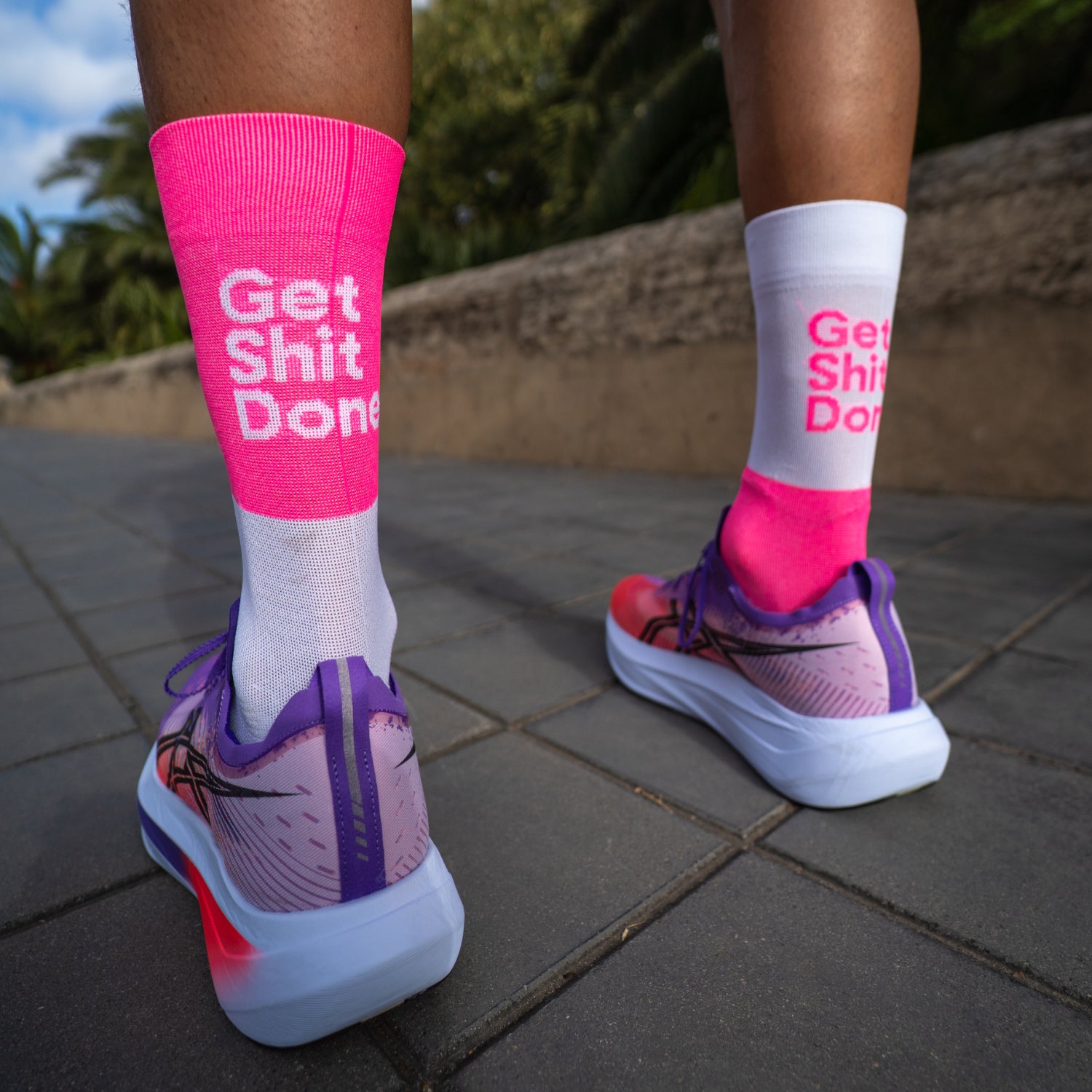 GET SHIT DONE PINK - CALCETÍN RUNNING