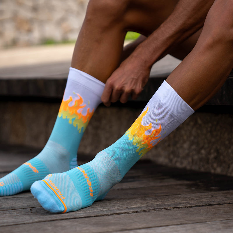 Blue running hot sale socks