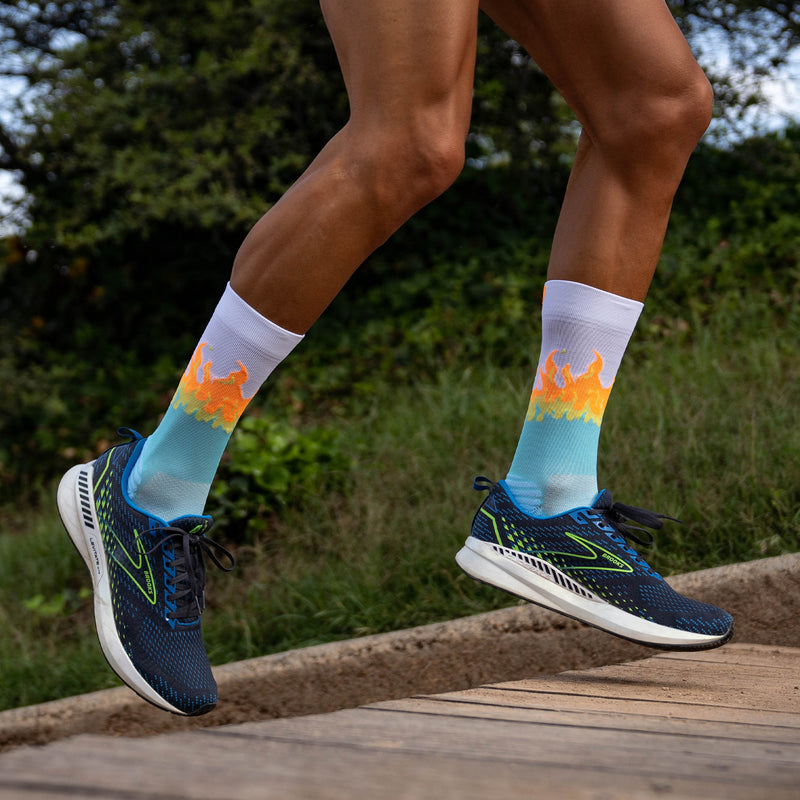 Blue running hot sale socks