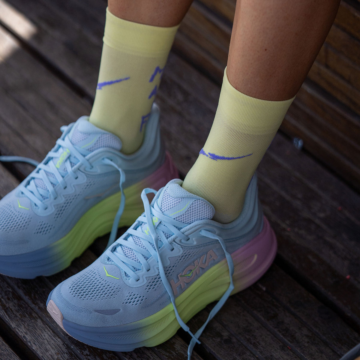 MAKE ANY DAY YELLOW - RUNNING SOCKS
