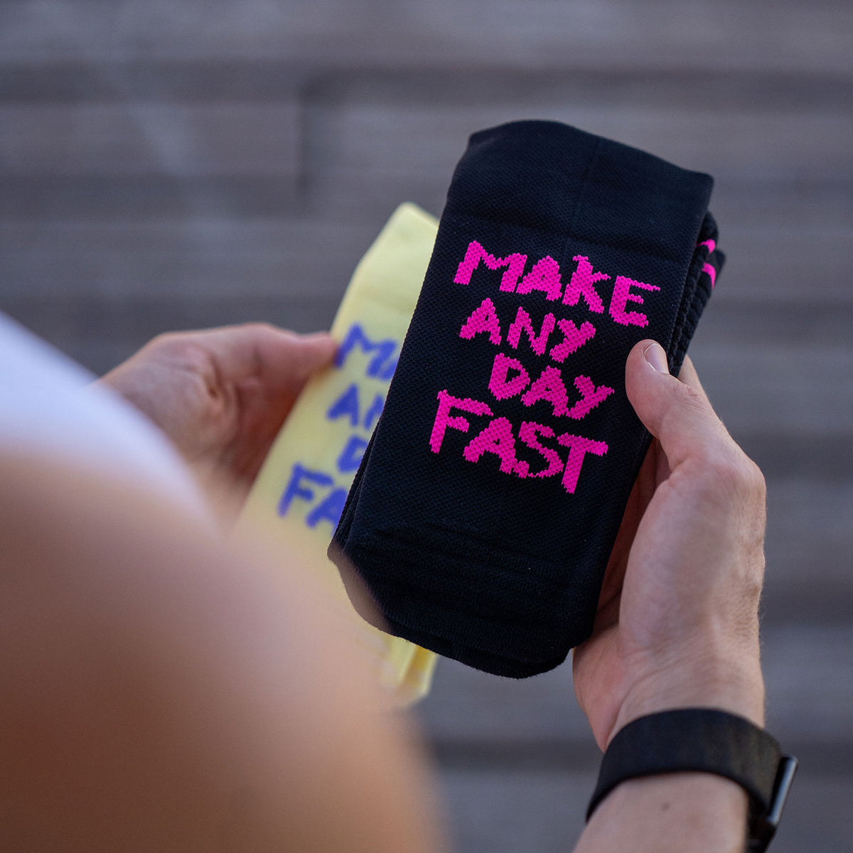 MAKE ANY DAY BLACK - RUNNING SOCKS