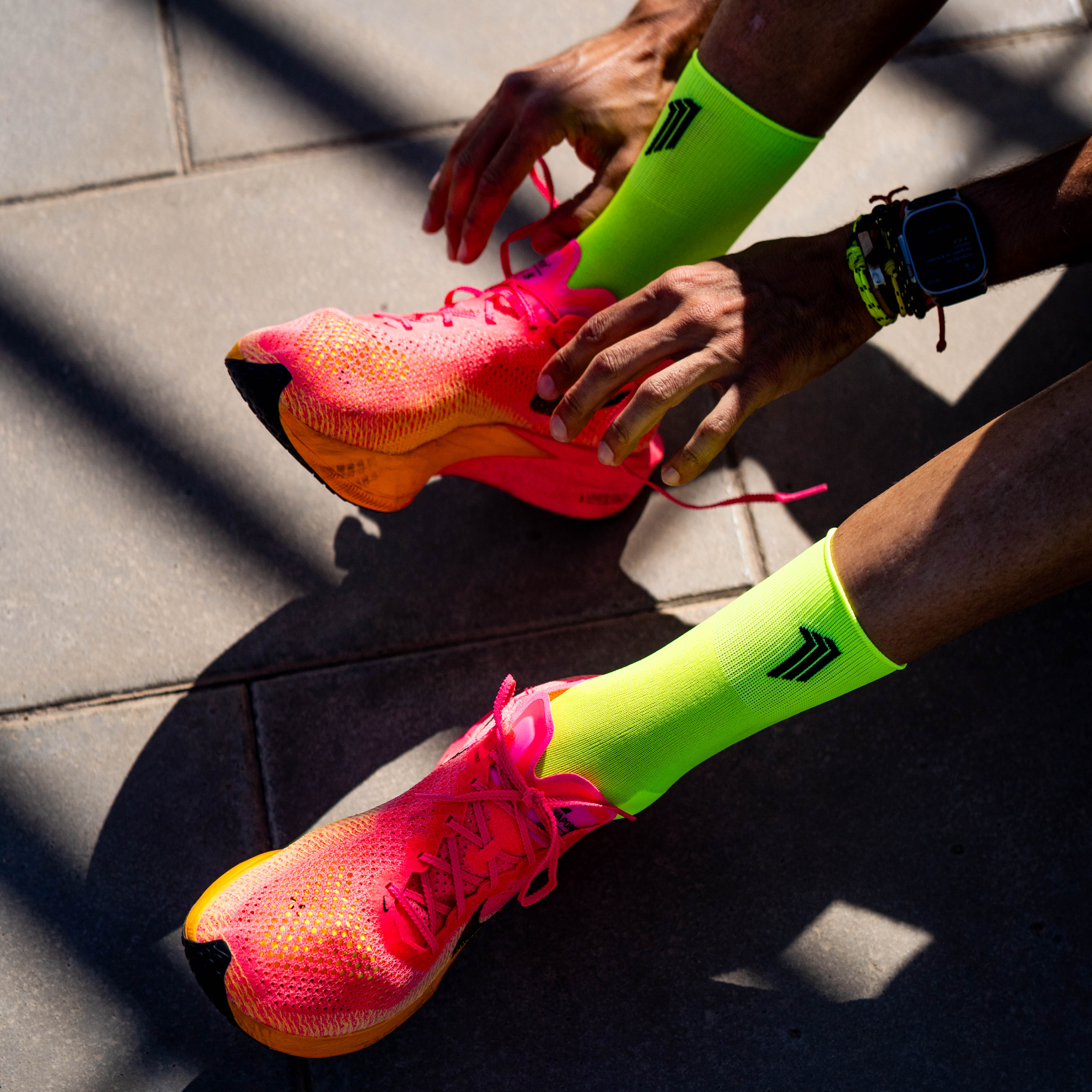 MARATHON YELLOW - RUNNING SOCKS