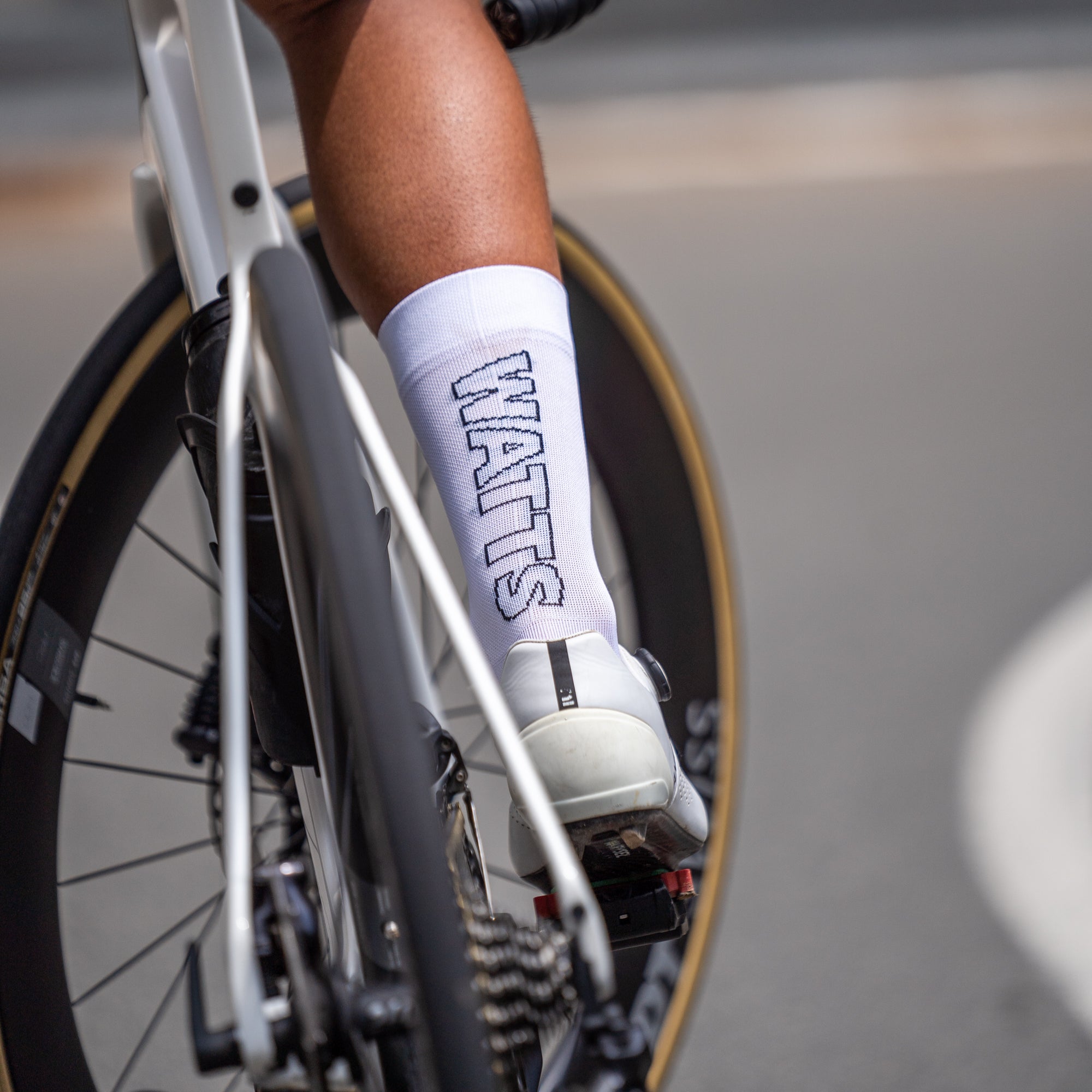 WATTS WHITE - CYCLING SOCKS