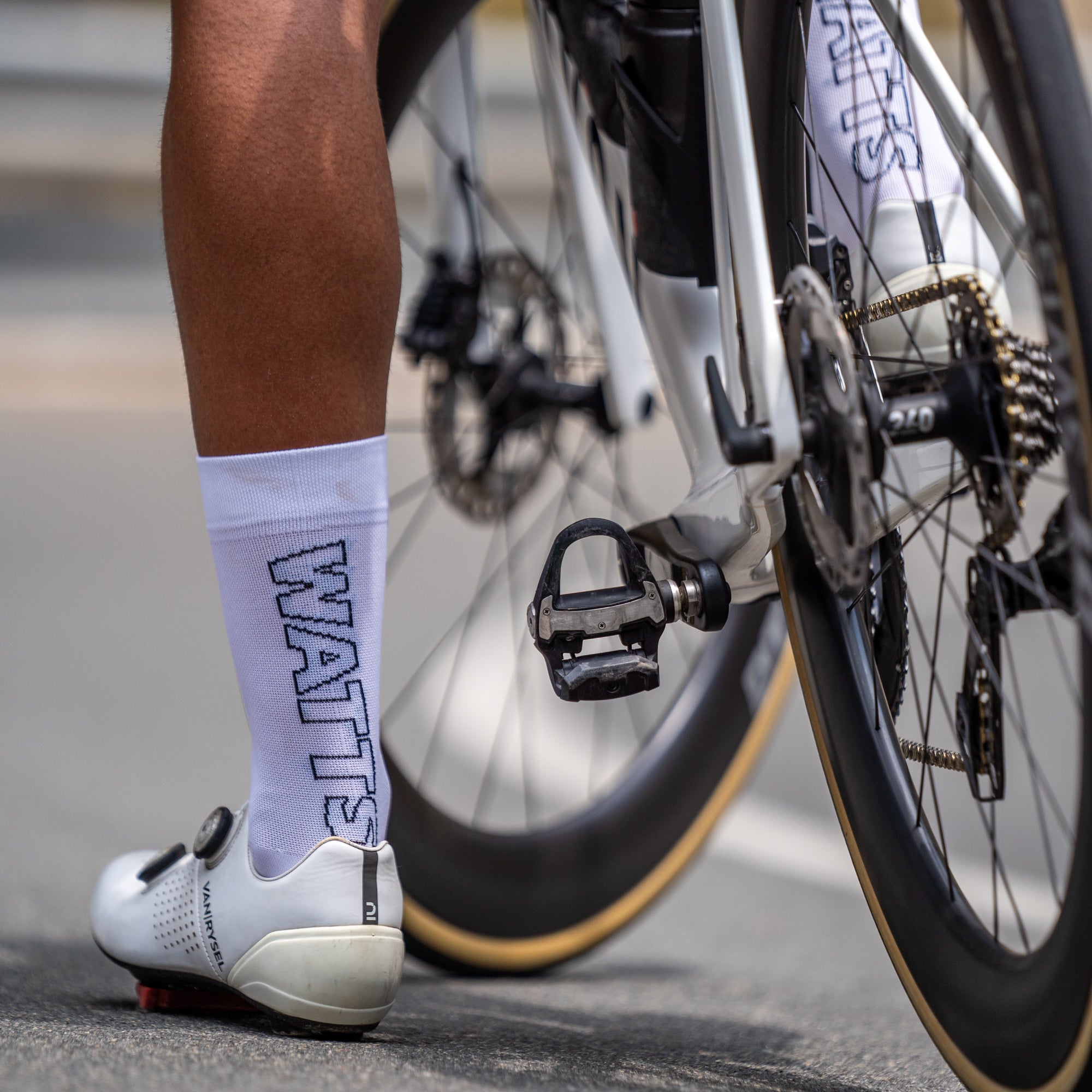 WATTS WHITE - CYCLING SOCKS