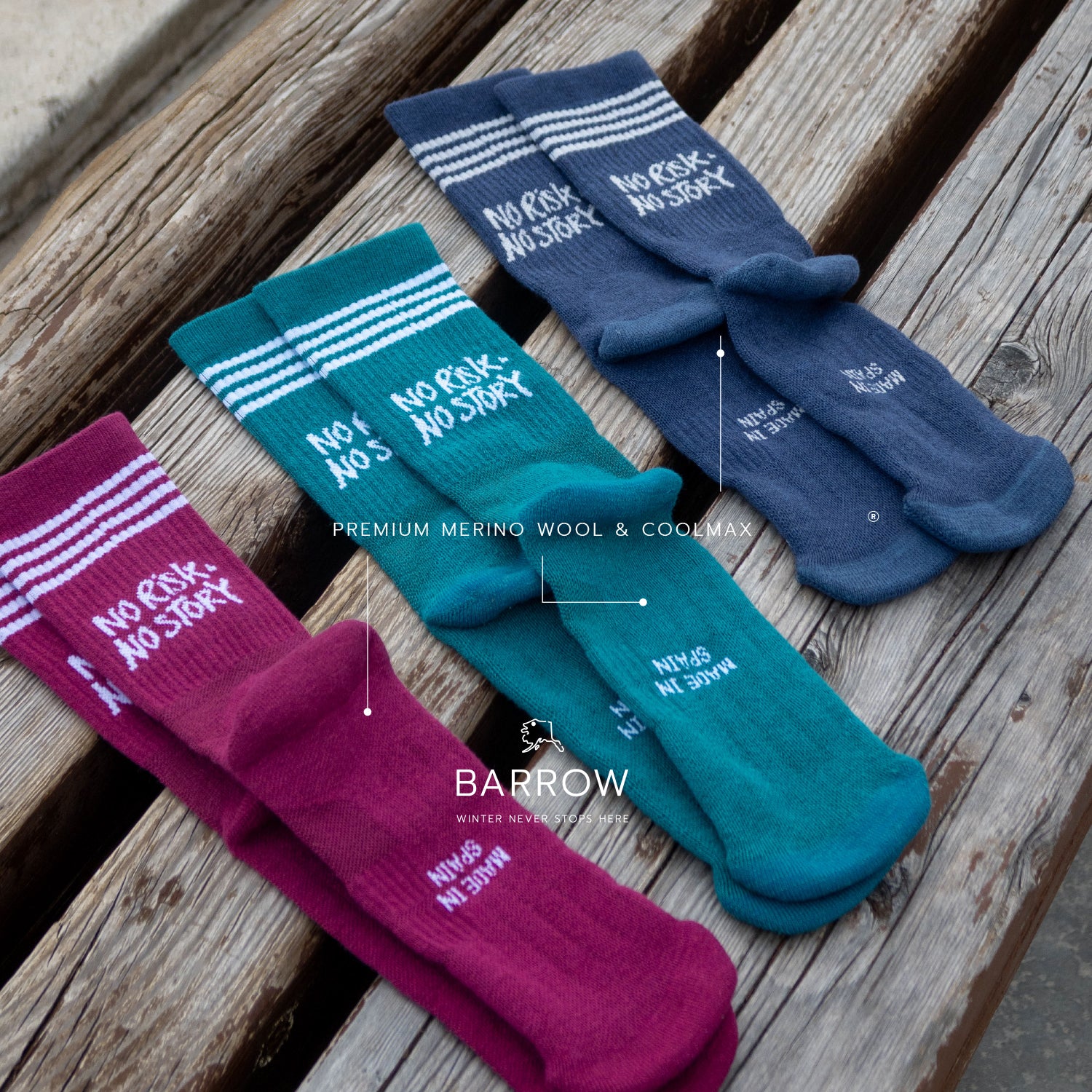 NO RISK GREEN - CALCETIN WINTER RUNNING