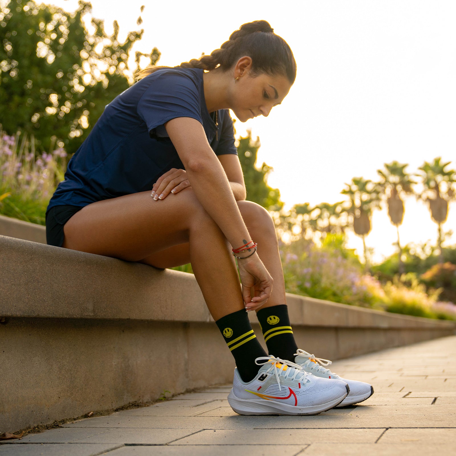 HAPPY RUN BLACK  - RUN ULTRALIGHT SOCKS