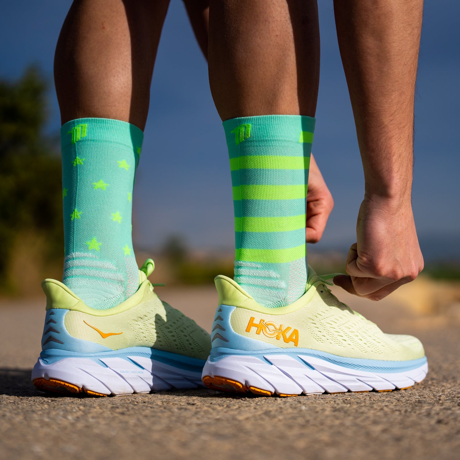 LEGEND GREEN - RUNNING SOCKS