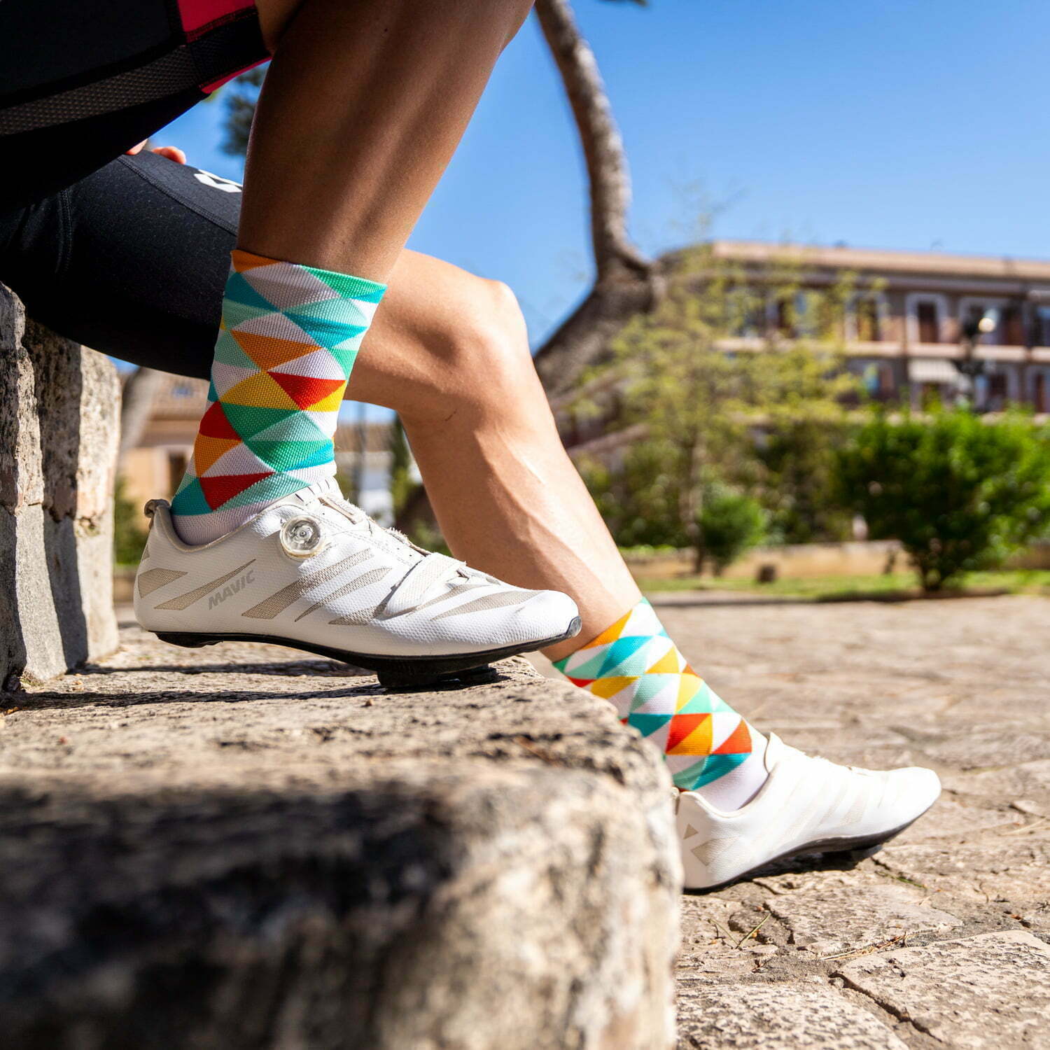 COLL DE RATES GREEN - CYCLING SOCKS 